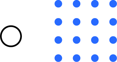 Pattern of blue dots arranged in rows on a black background.