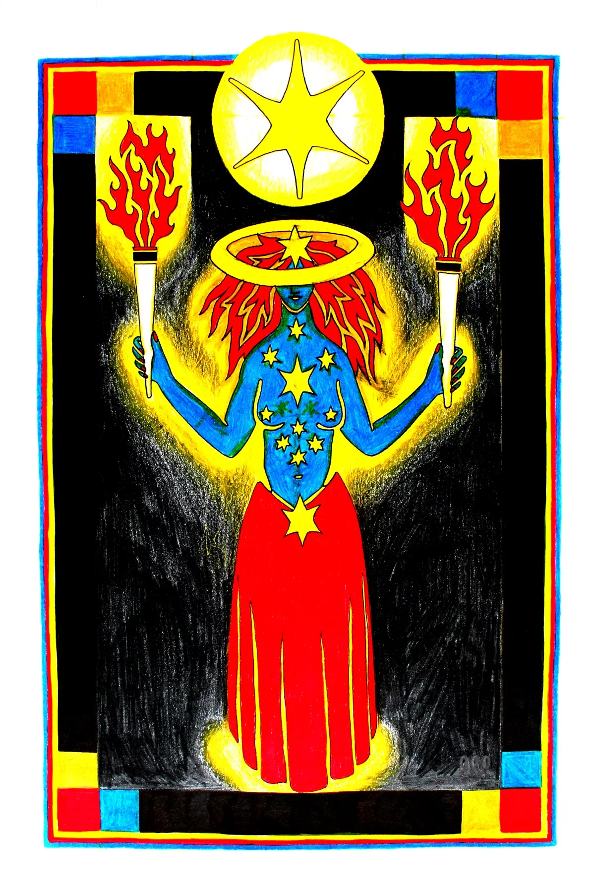 Untitled, 2025. Colored pencil on paper. 29.5 × 42 cm