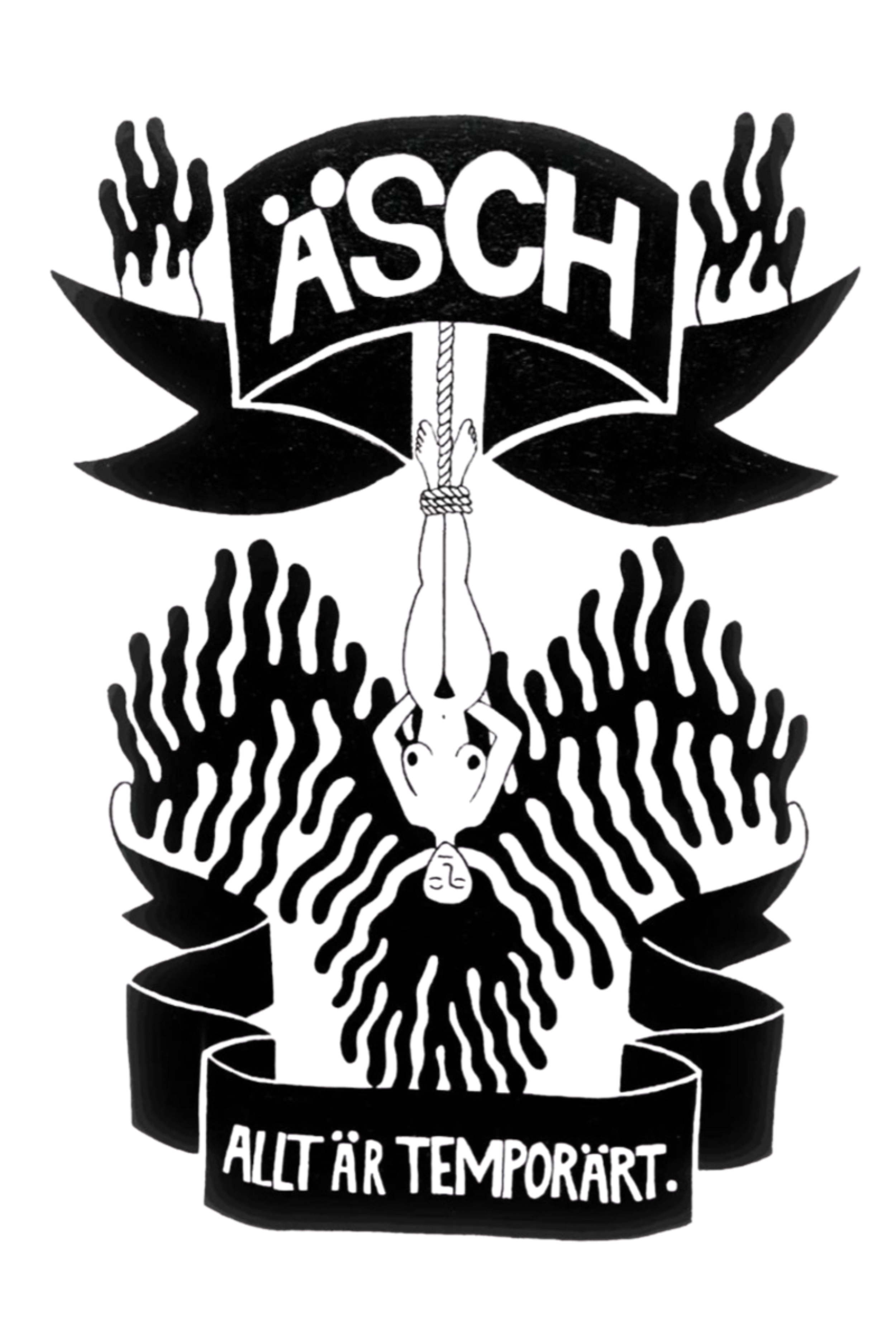 Allt är Temporärt, 2021. Ink on paper. 21 × 29.7 cm