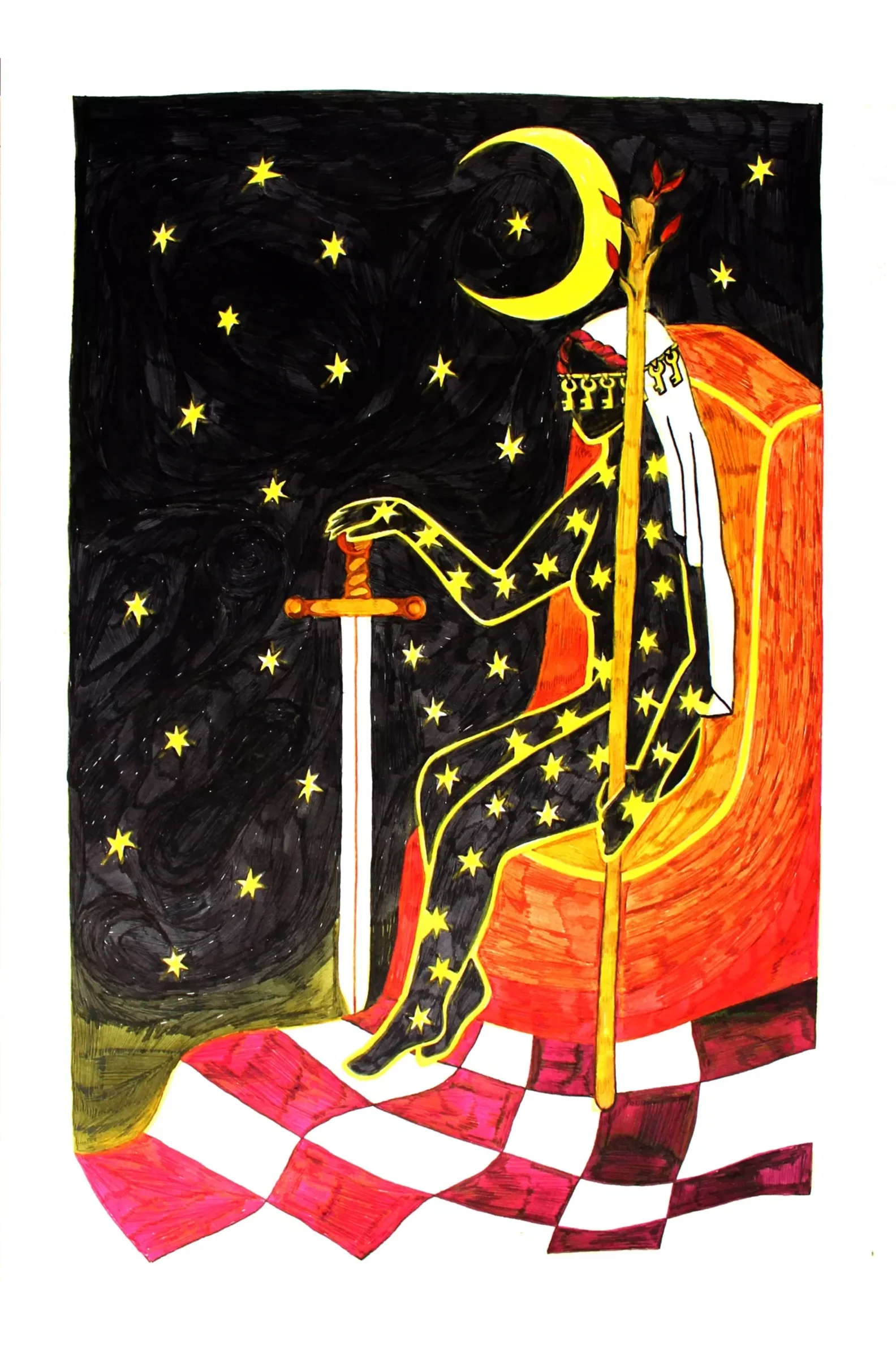 Untitled, 2025. Colored pencil on paper. 29.5 × 42 cm