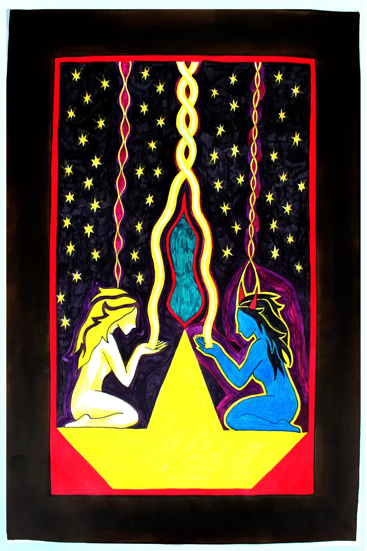 Untitled, 2025. Colored pencil on paper. 29.5 × 42 cm