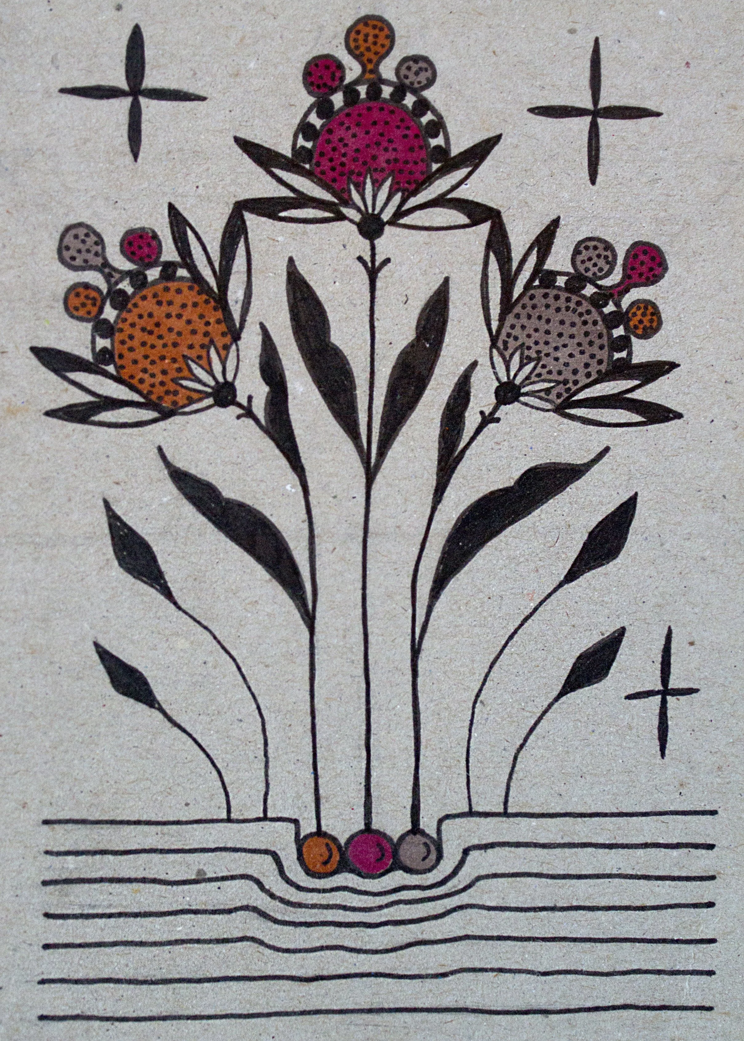 I Love You, 2020. Paint markers on paper