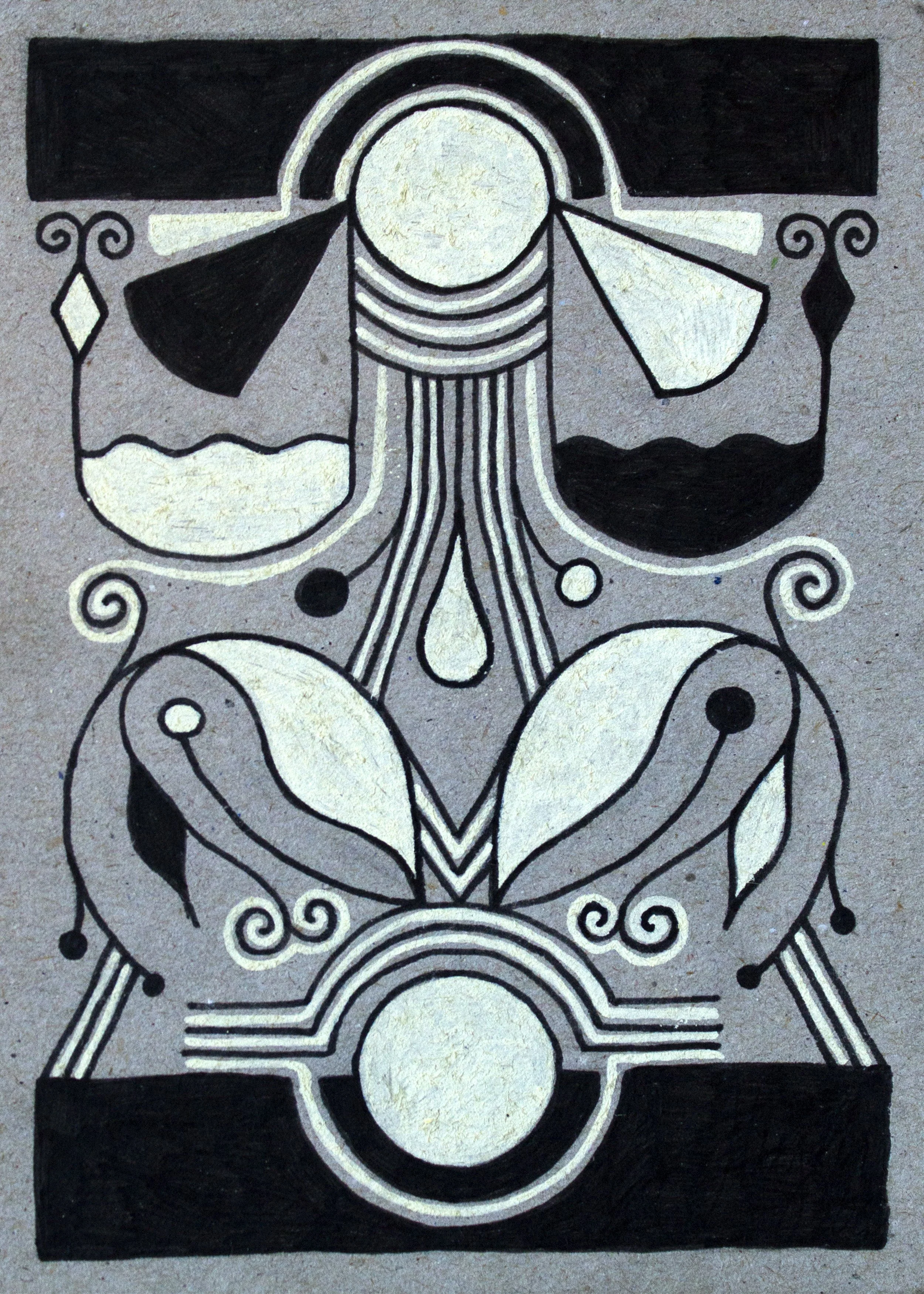 Untitled 1, 2020. Paint markers on paper