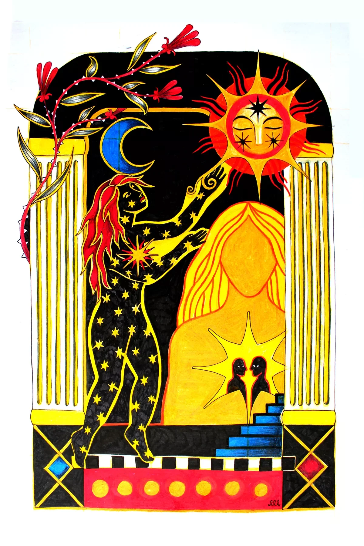 Untitled, 2025. Colored pencil on paper. 29.5 × 42 cm