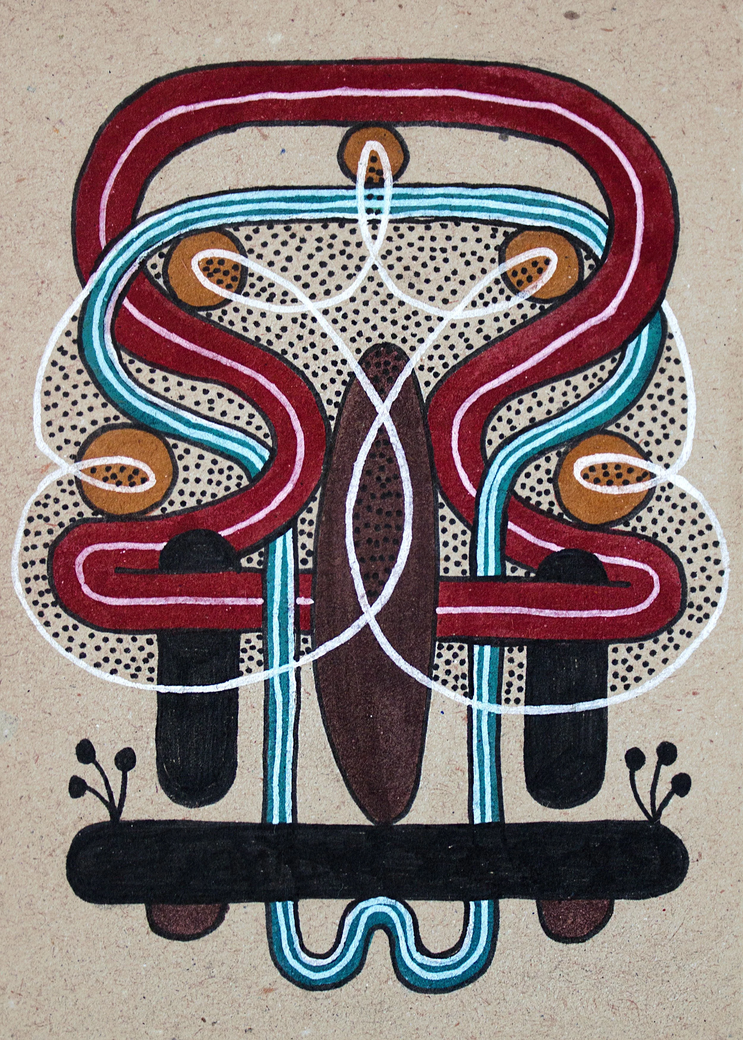 When Are the Aspen Leaves Still?, 2020. Paint markers on paper