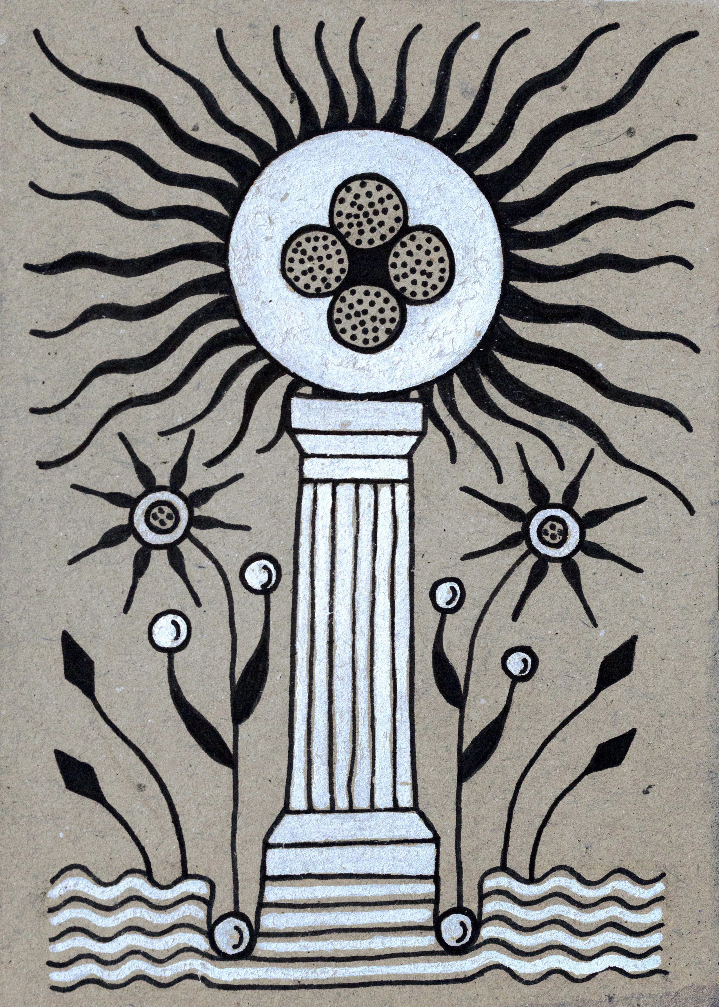 All That I Was, I Now Pass Onto You, 2020. Paint markers on paper