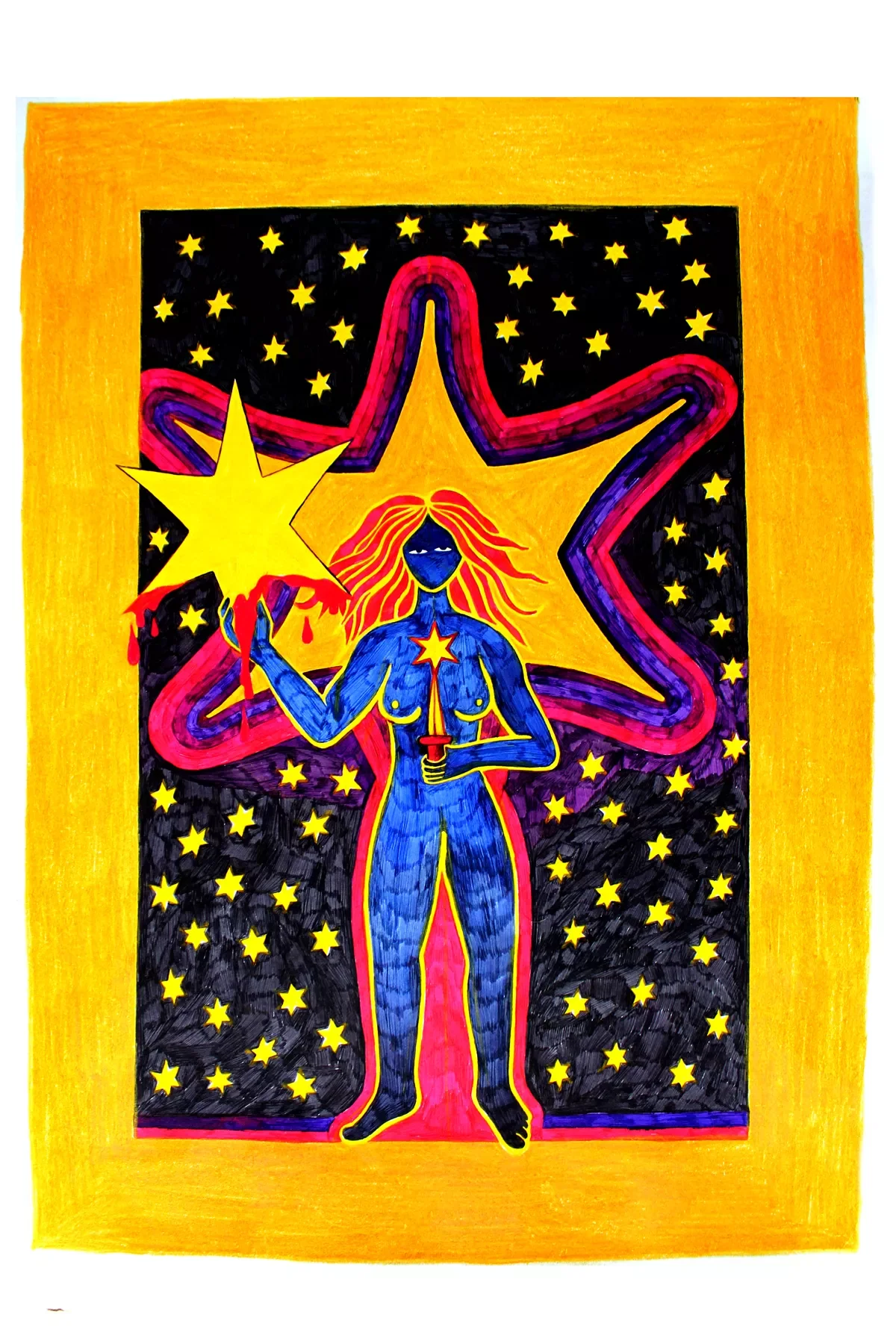 Untitled, 2025. Colored pencil on paper. 29.5 × 42 cm