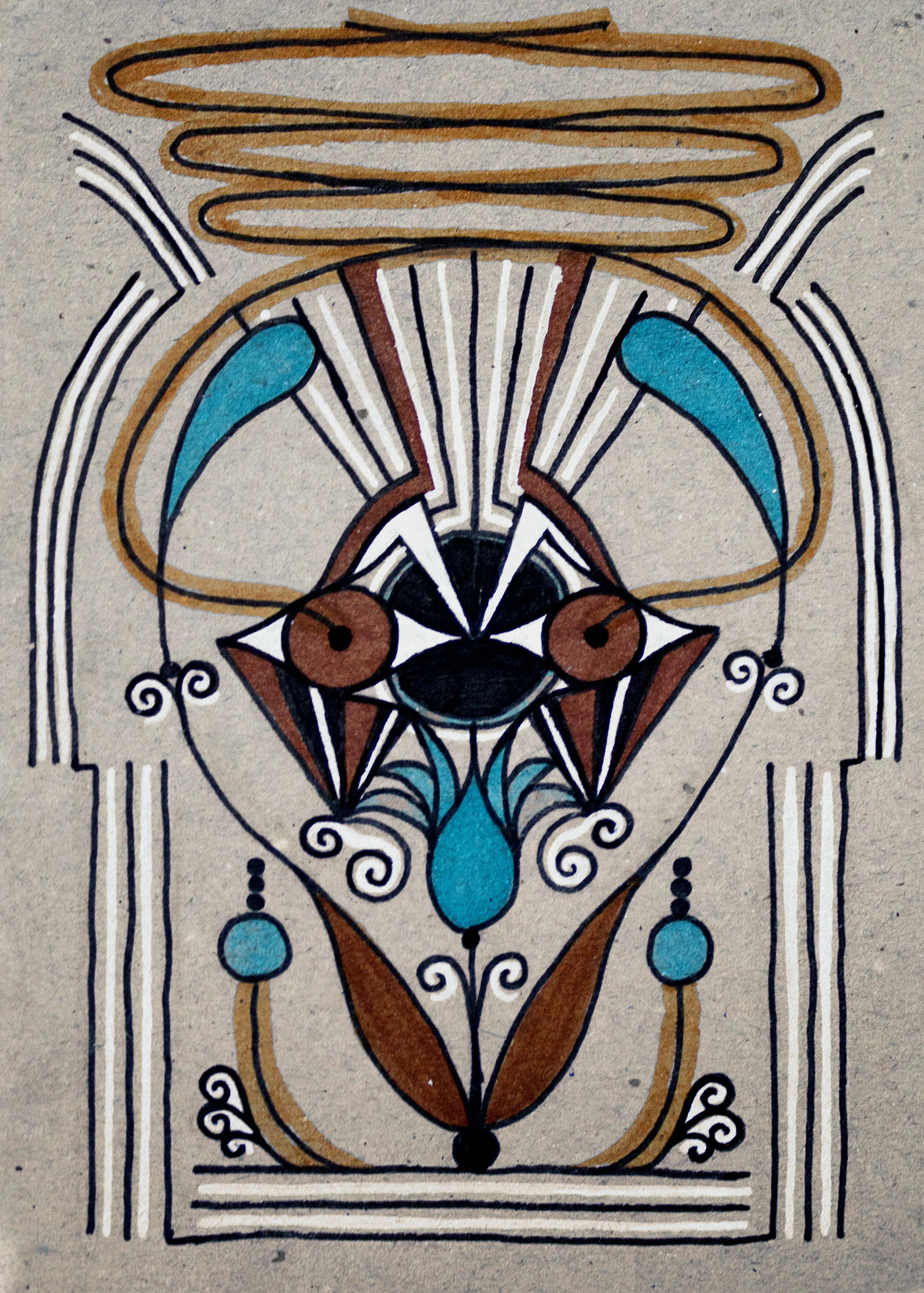 We Are This God, 2020. Paint markers on paper