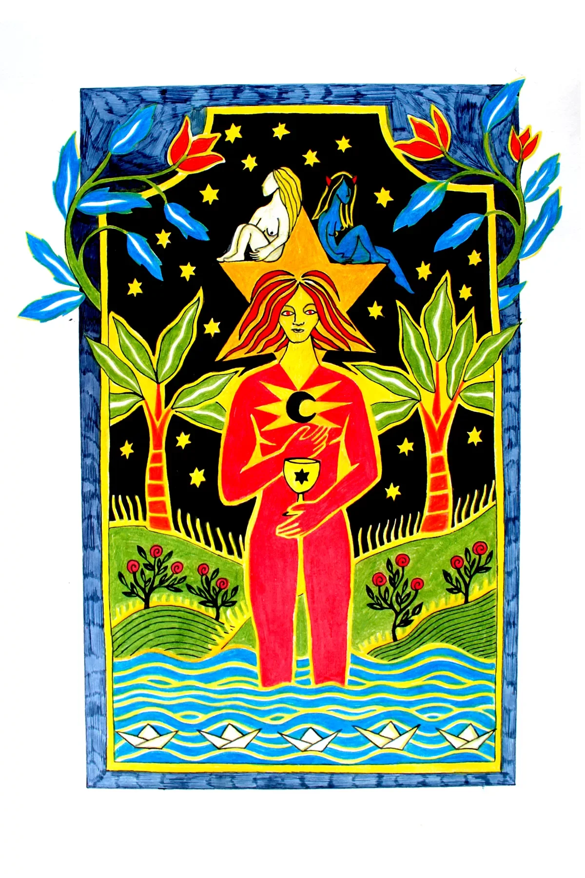 Untitled, 2025. Colored pencil on paper. 29.5 × 42 cm