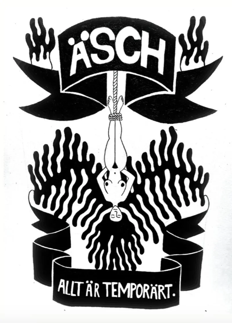 Allt är Temporärt, 2021. Ink on paper. 21 × 29.7 cm