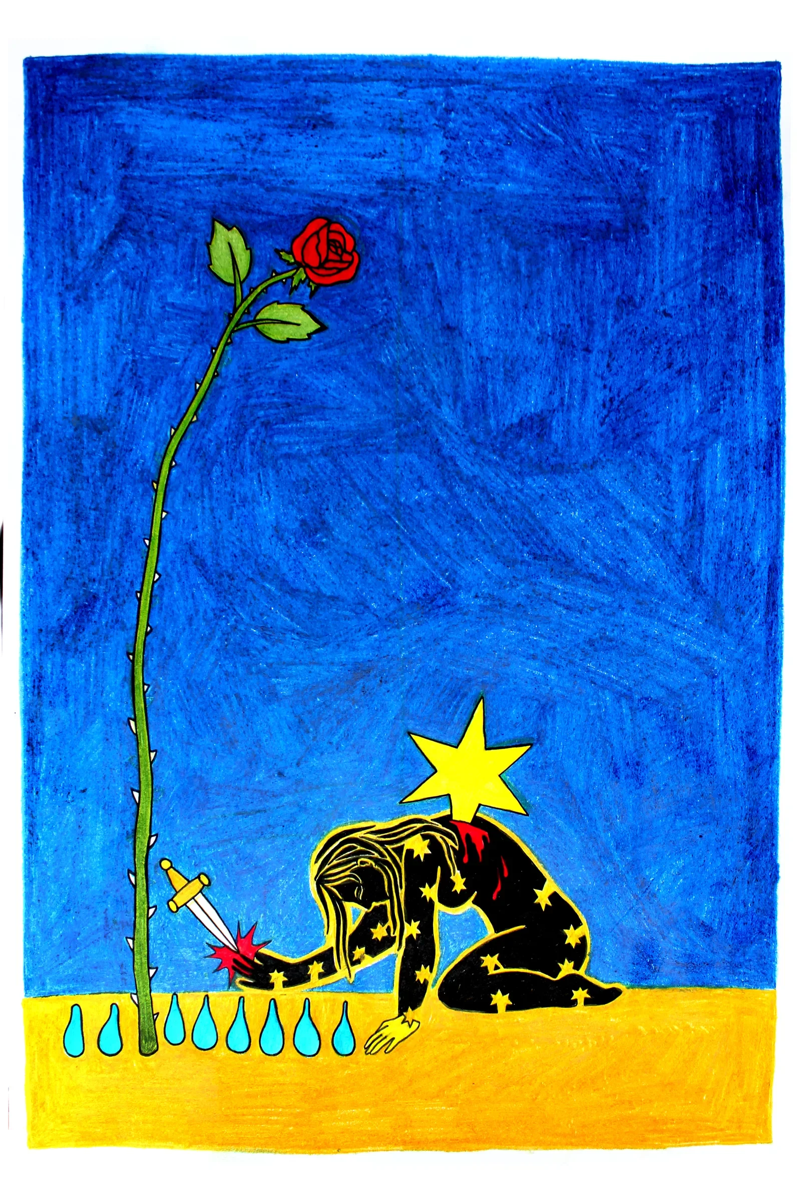 Untitled, 2025. Colored pencil on paper. 29.5 × 42 cm