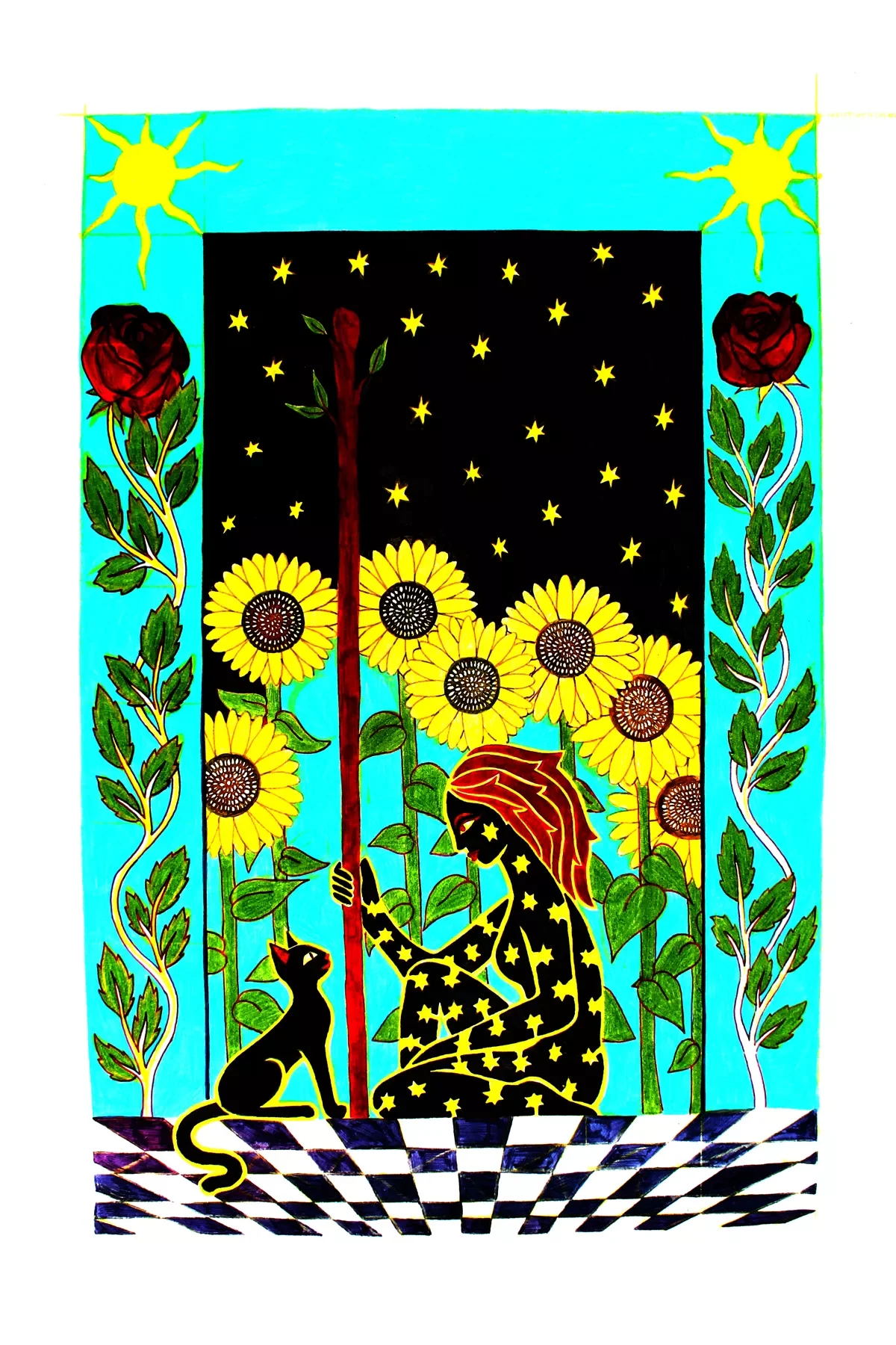 Untitled, 2025. Colored pencil on paper. 29.5 × 42 cm