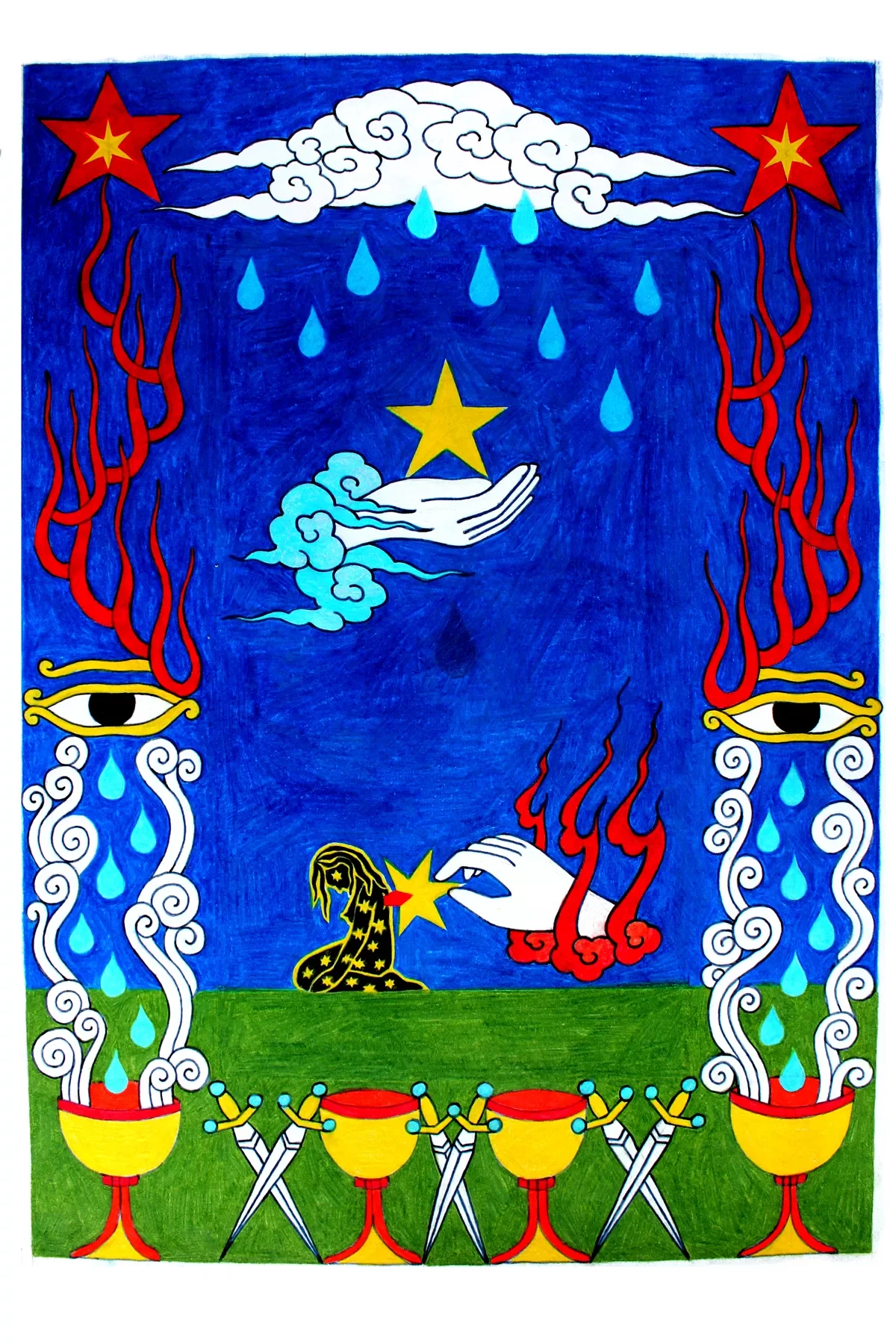 Untitled, 2025. Colored pencil on paper. 29.5 × 42 cm