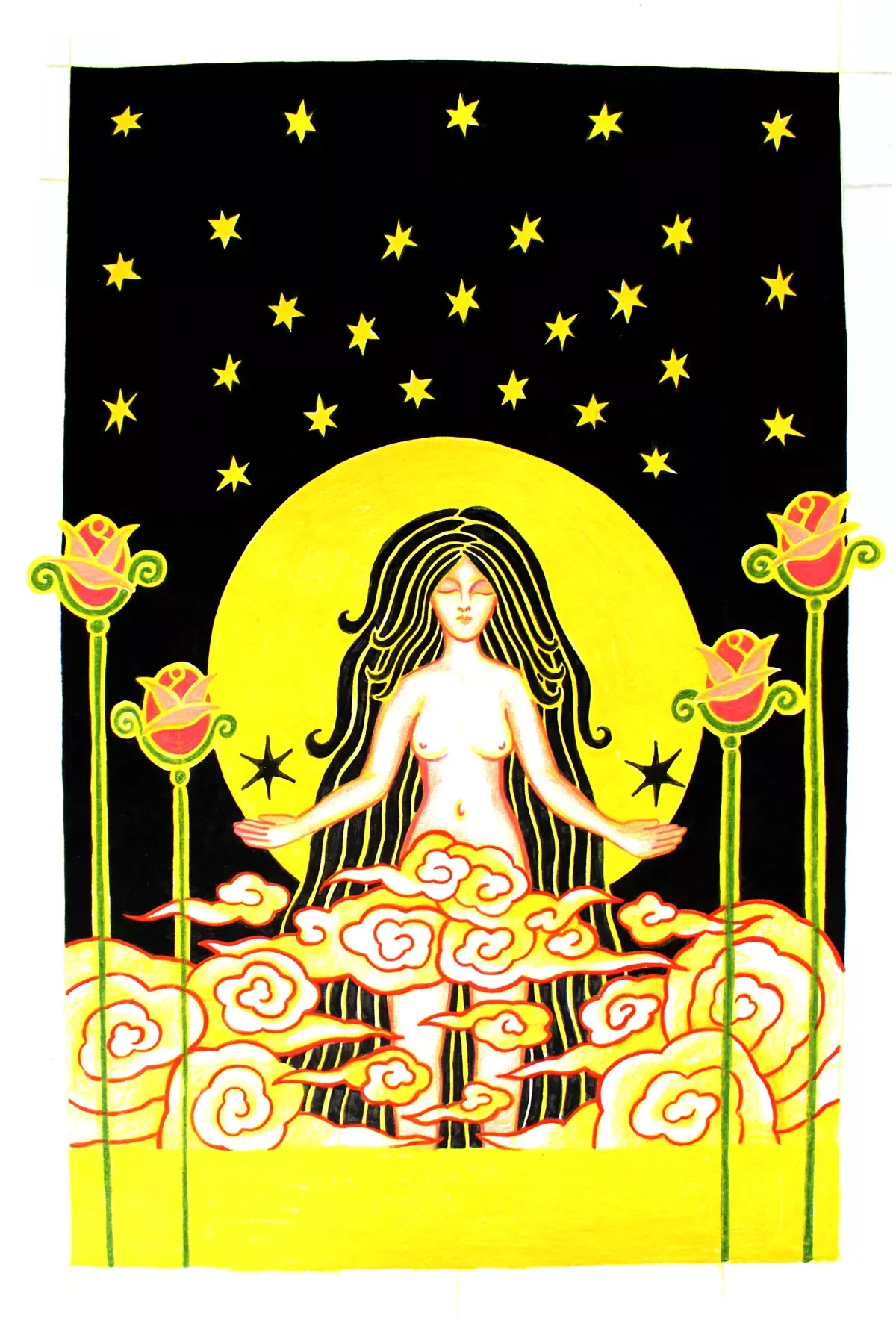 Untitled, 2025. Colored pencil on paper. 29.5 × 42 cm