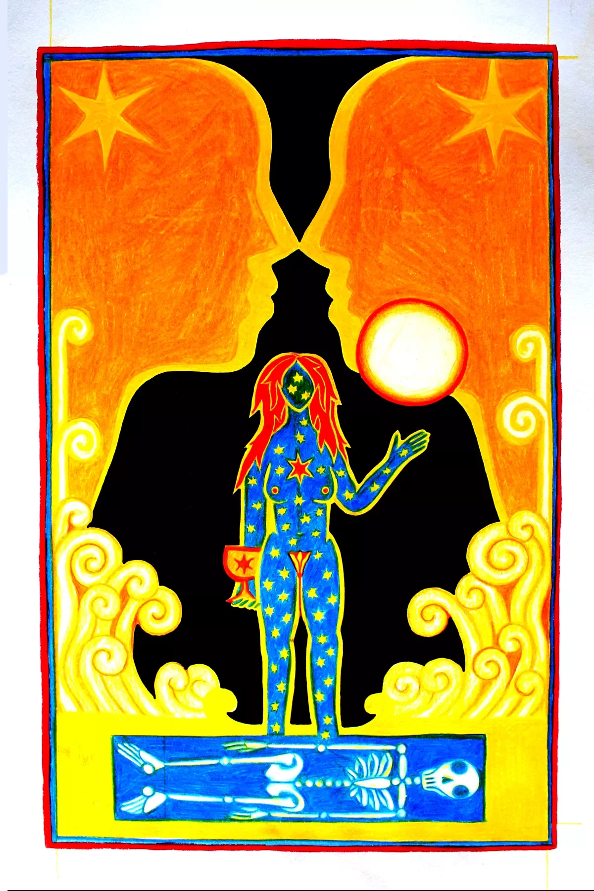 Untitled, 2025. Colored pencil on paper. 29.5 × 42 cm