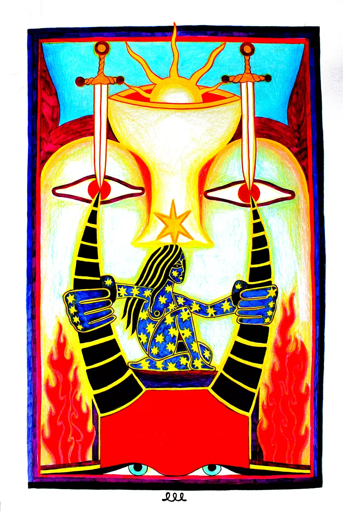 Untitled, 2025. Colored pencil on paper. 29.5 × 42 cm