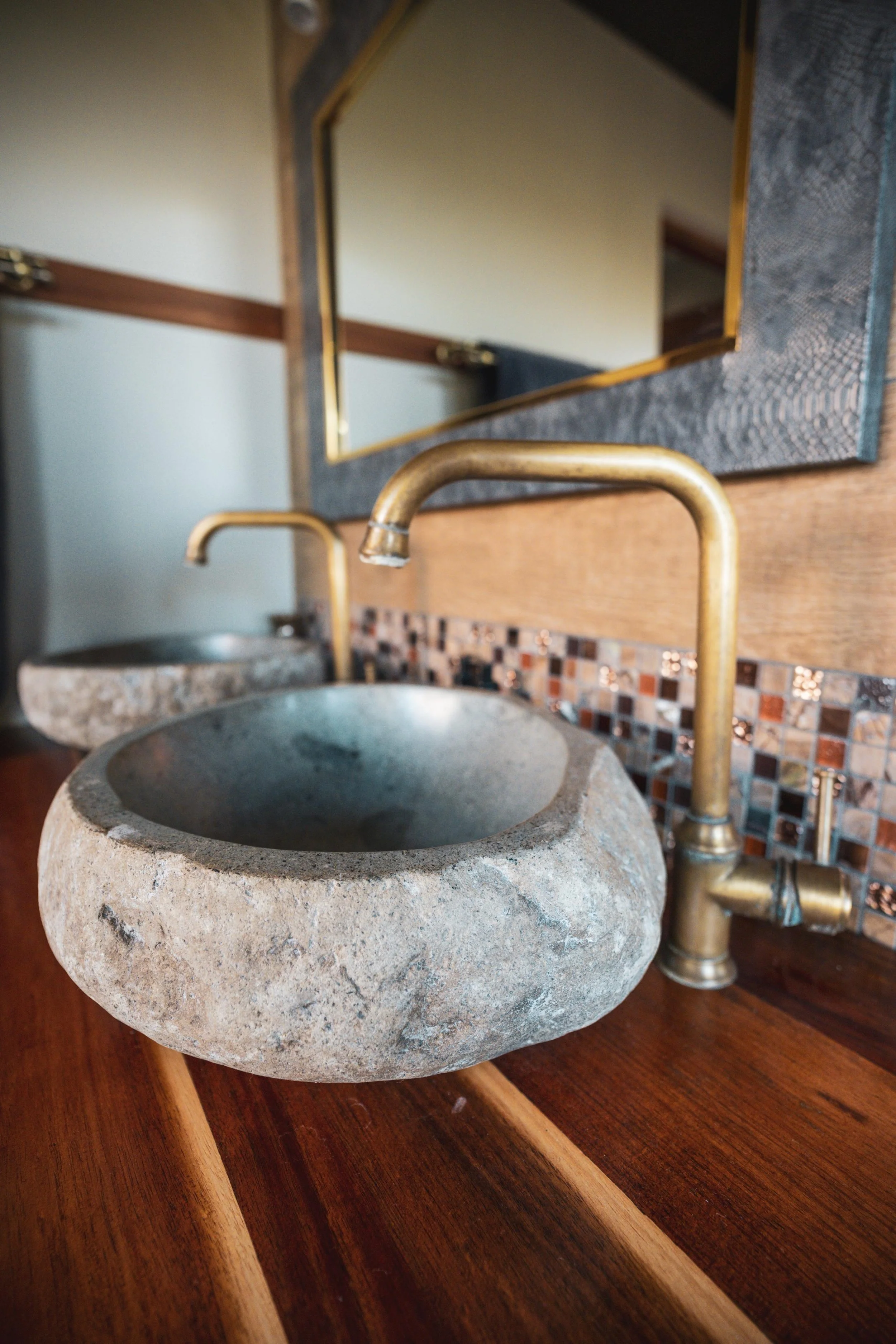Private eco-lodge bathroom.