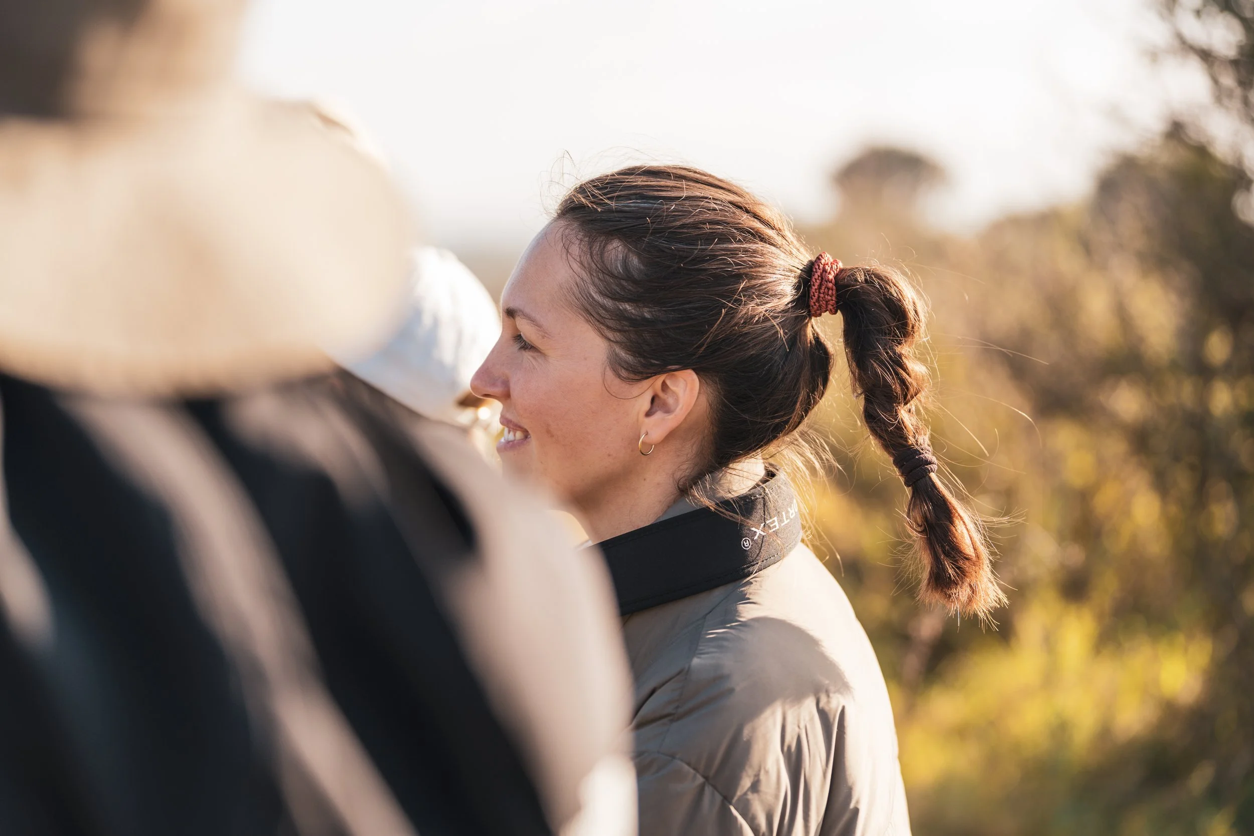 Guest relaxing in the bush during a Honey Guide wilderness outing.