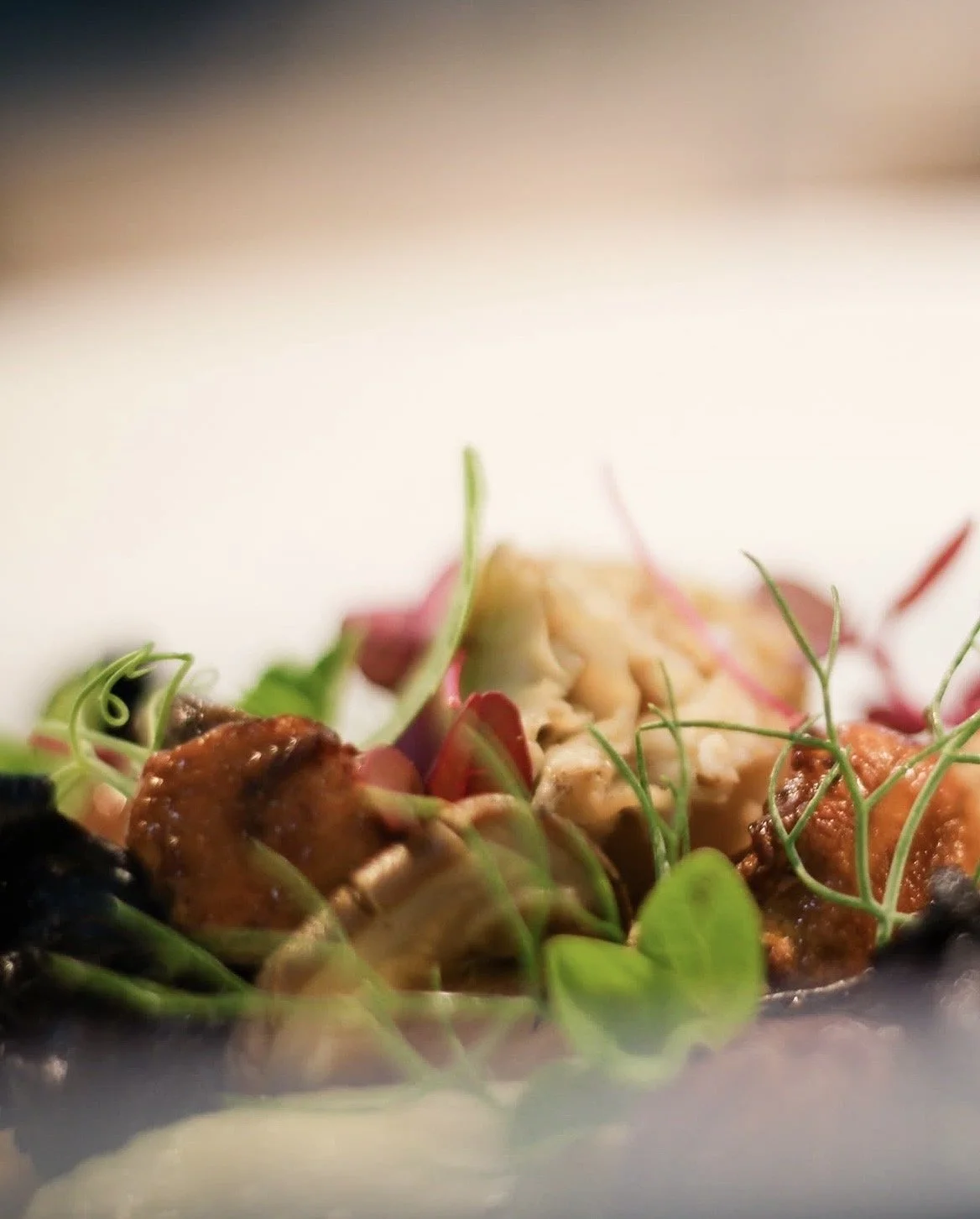 Fresh seasonal meal served at the lodge using local ingredients.