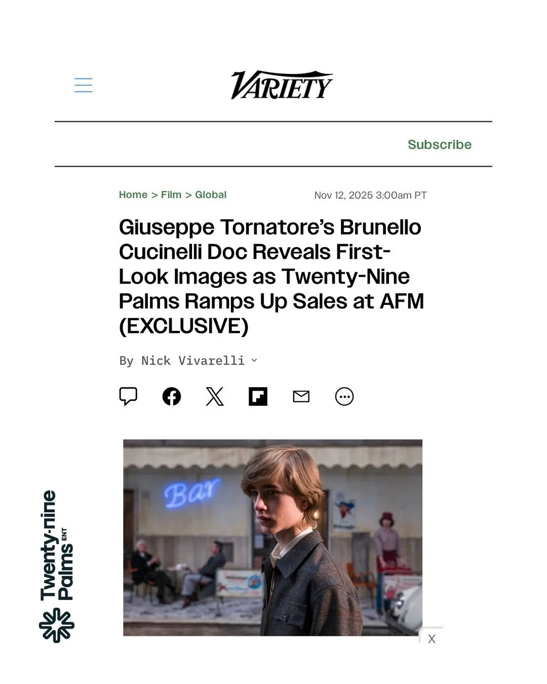 ✨ Step into a world where craftsmanship meets visionary spirit! ✨

Be among the first to experience exclusive first look images from &ldquo;Brunello: The Gracious Visionary,&rdquo; the inspiring new documentary by Oscar winner Giuseppe Tornatore. Dis