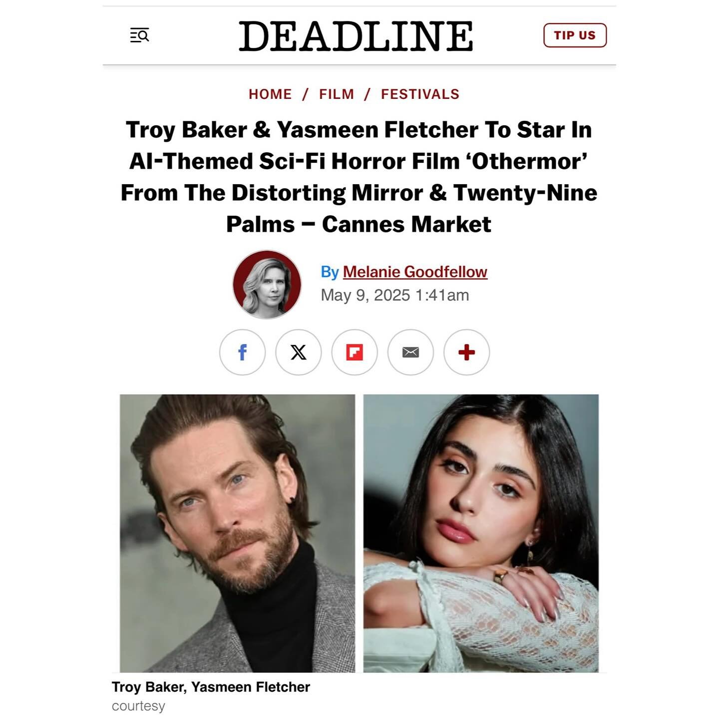 Meet OTHERMOR &mdash; the debut development announcement from Twenty-Nine Palms Entertainment.

Starring @yasmeenfletcher (Ms. Marvel) &amp; @officialtroybaker (The Last of Us),
Directed by rising talents Justin Solaiman &amp; Hudson King,
And produc