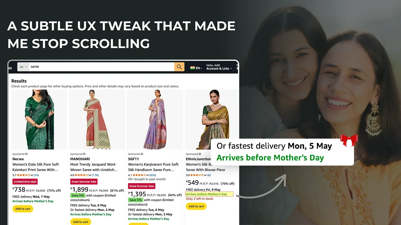 When UX Whispers, We Listen: What Amazon’s Mother’s Day Reminder Teaches Us About Emotional Design