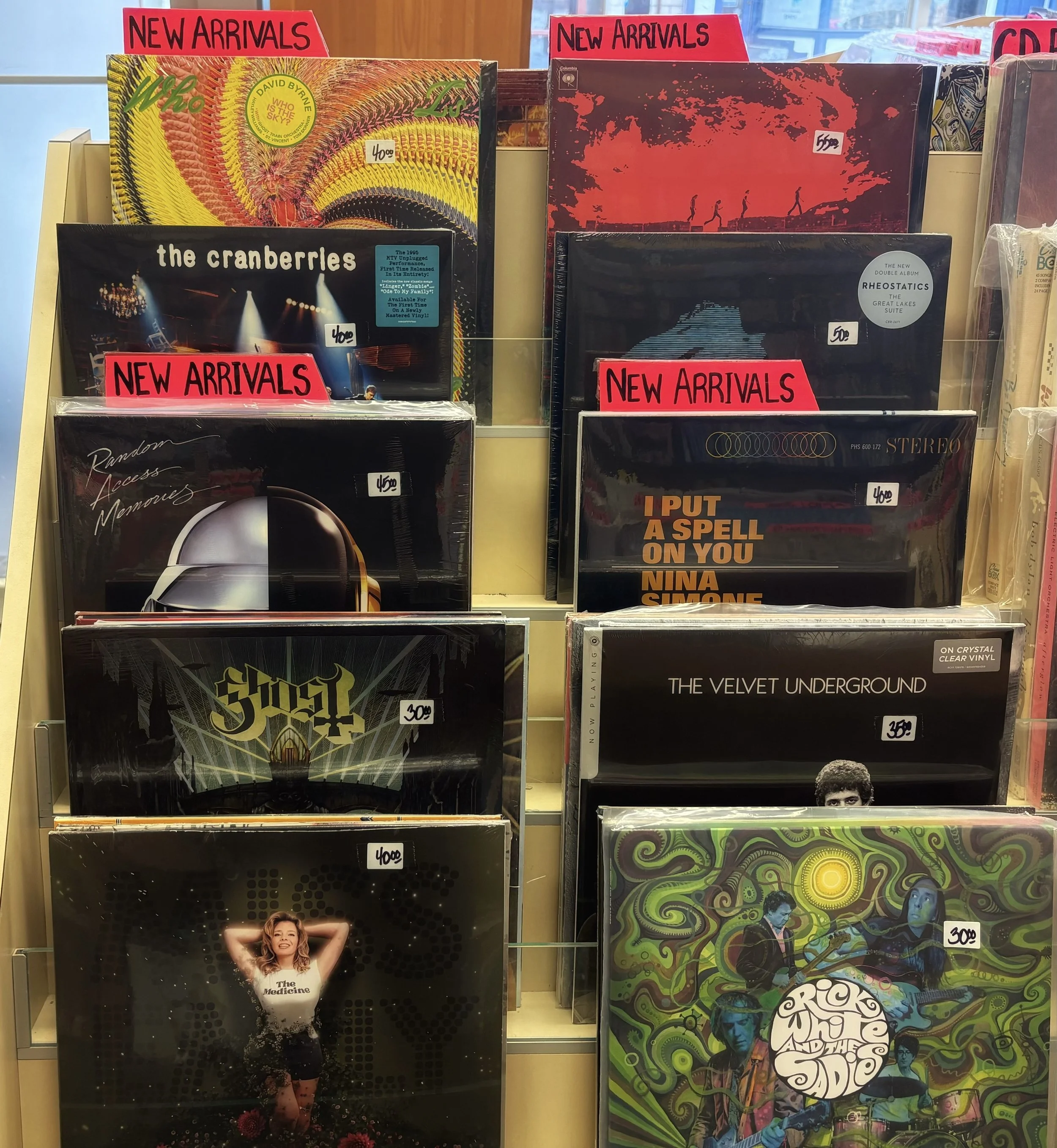 New arrivals, vinyl records currently in-store