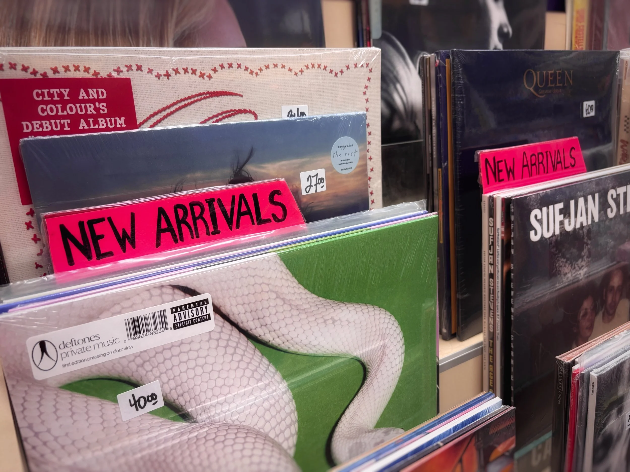 New arrivals, vinyl records currently in-store