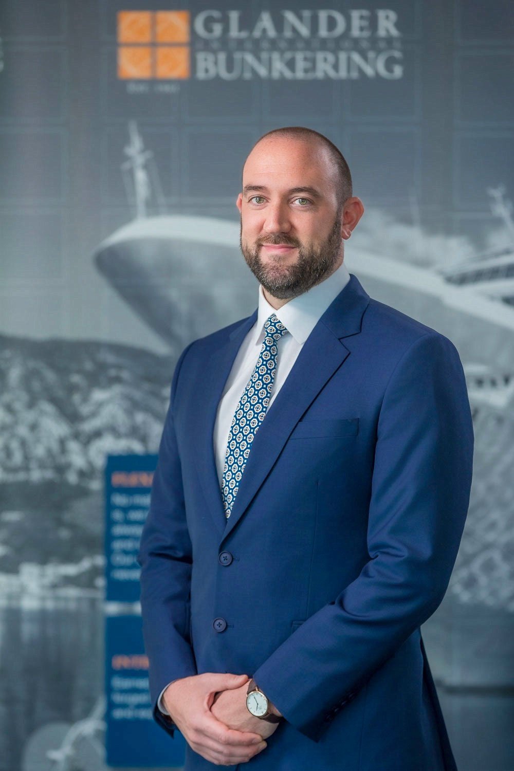 Executive portrait of company director photographed for corporate branding and professional profile imagery.