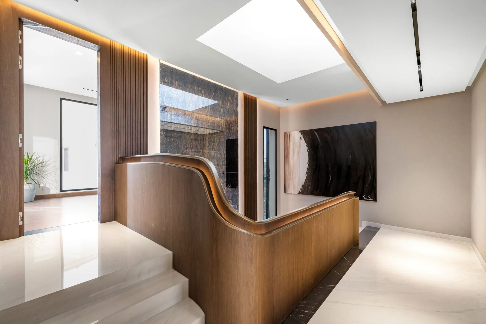 Luxury villa interior photography highlighting architectural details and finishes