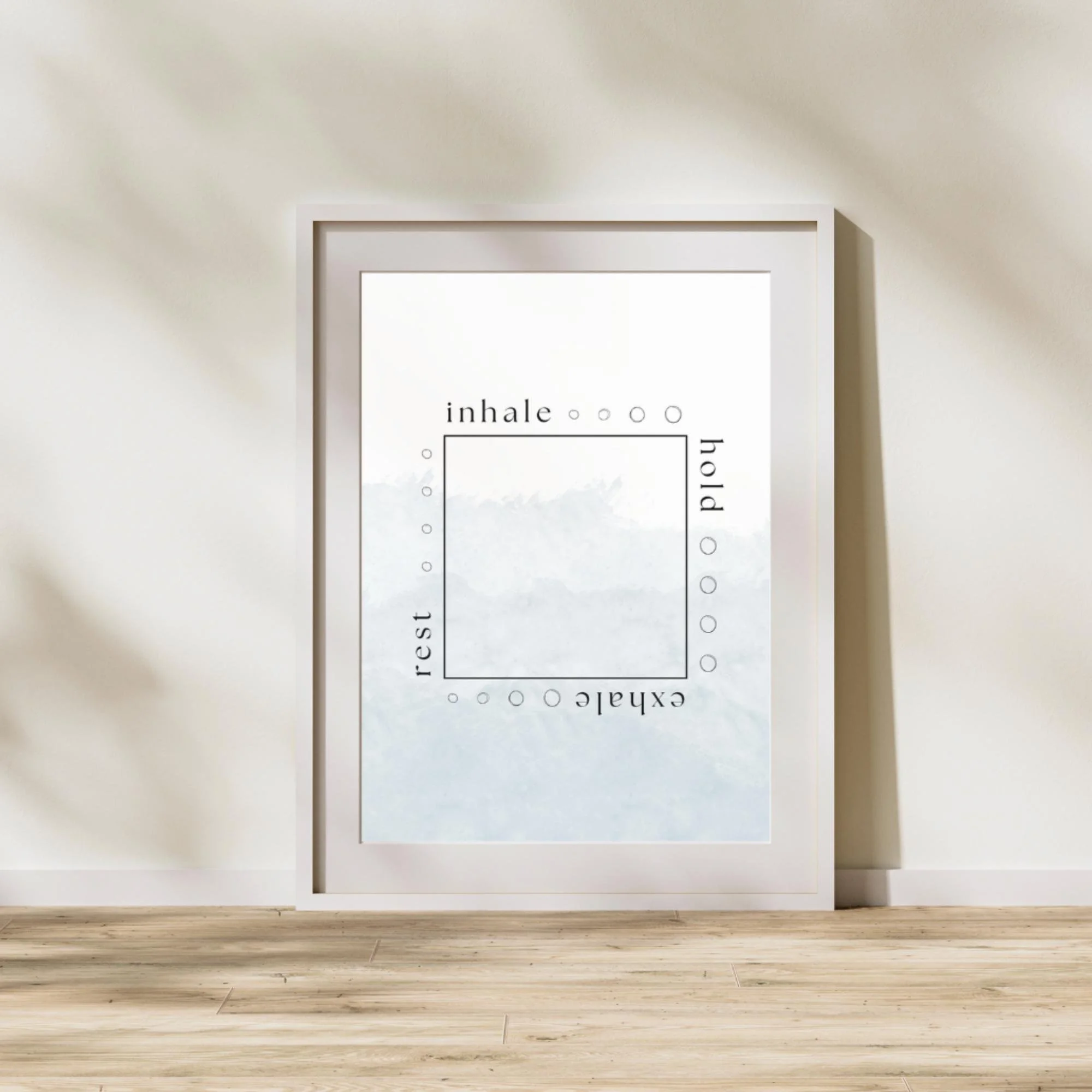 Inhale / Hold / Exhale / Rest Breathing Poster