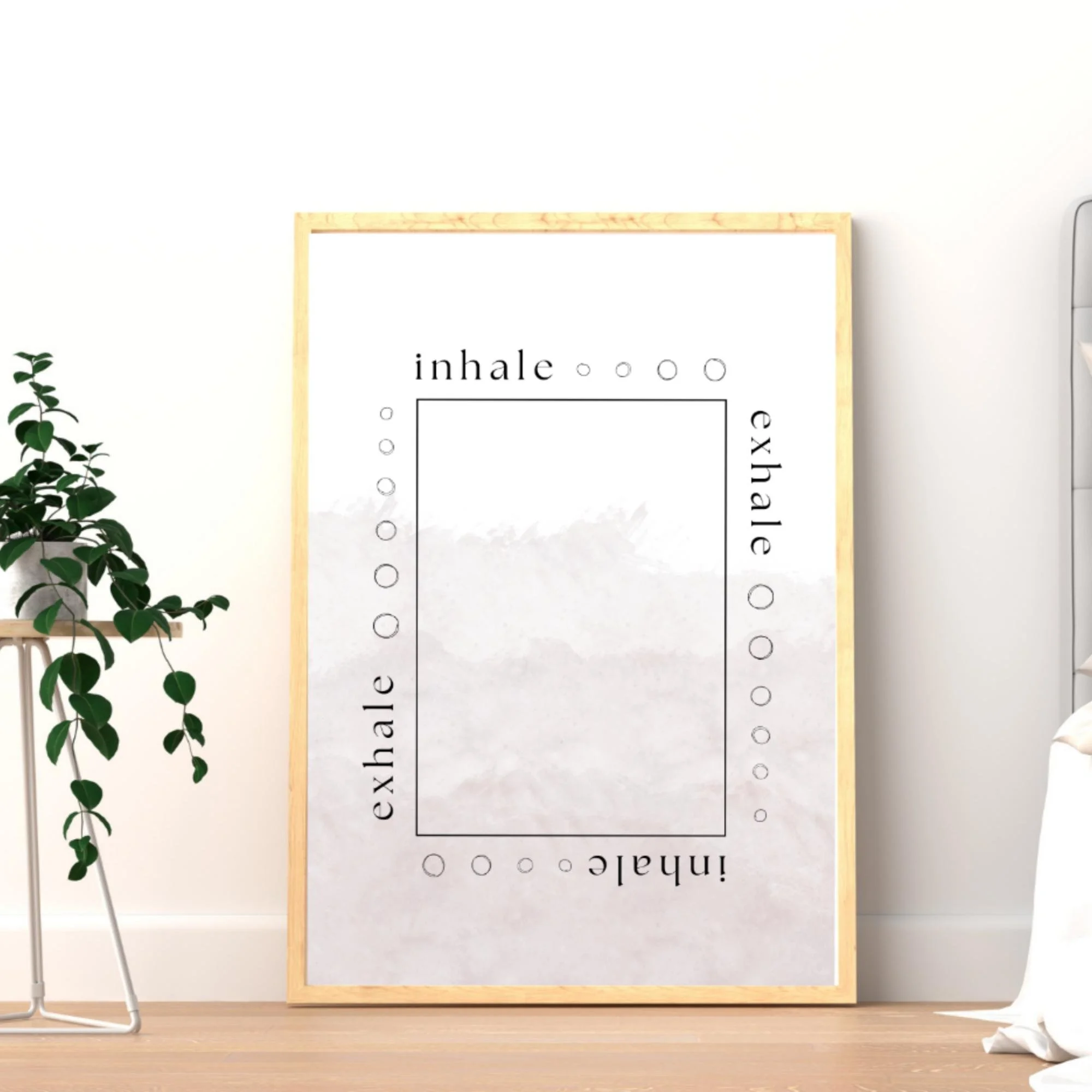 Inhale / Exhale Breathing Poster