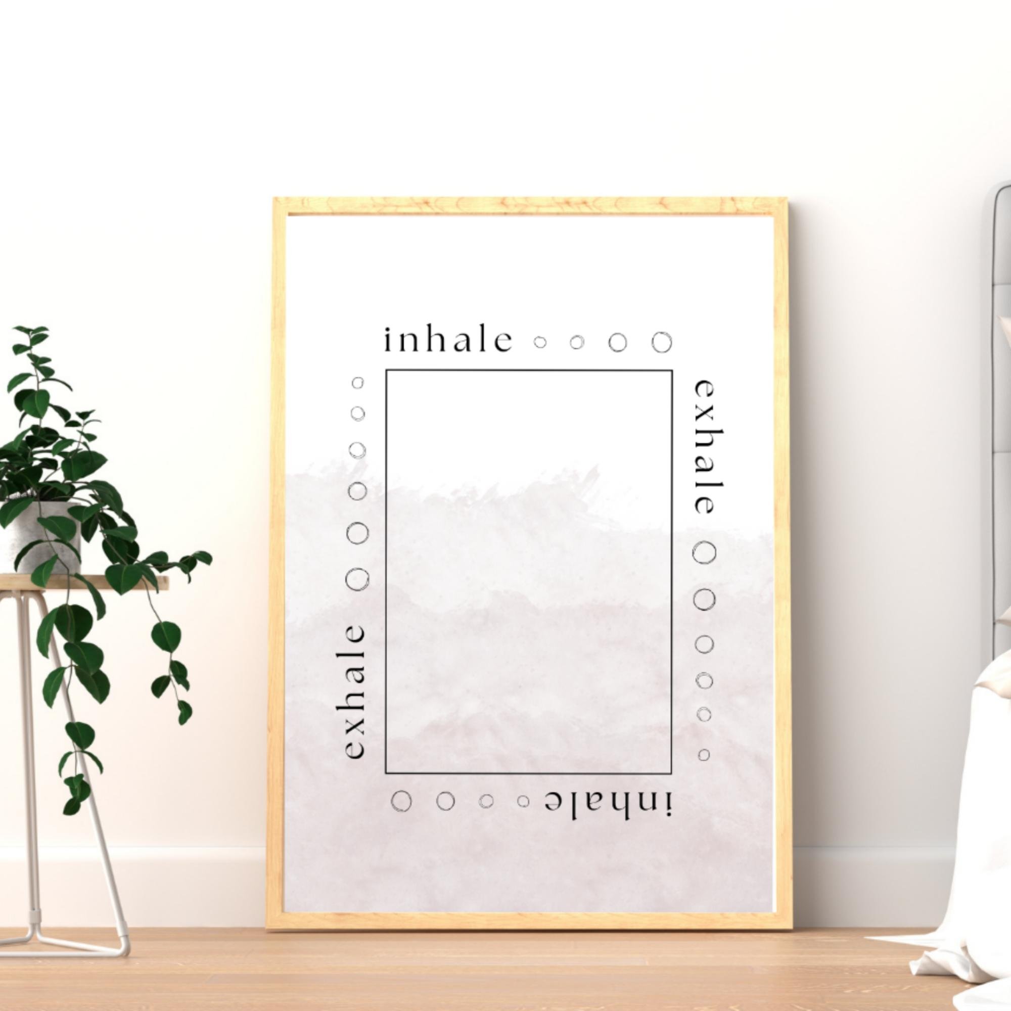 Inhale / Exhale Breathing Poster