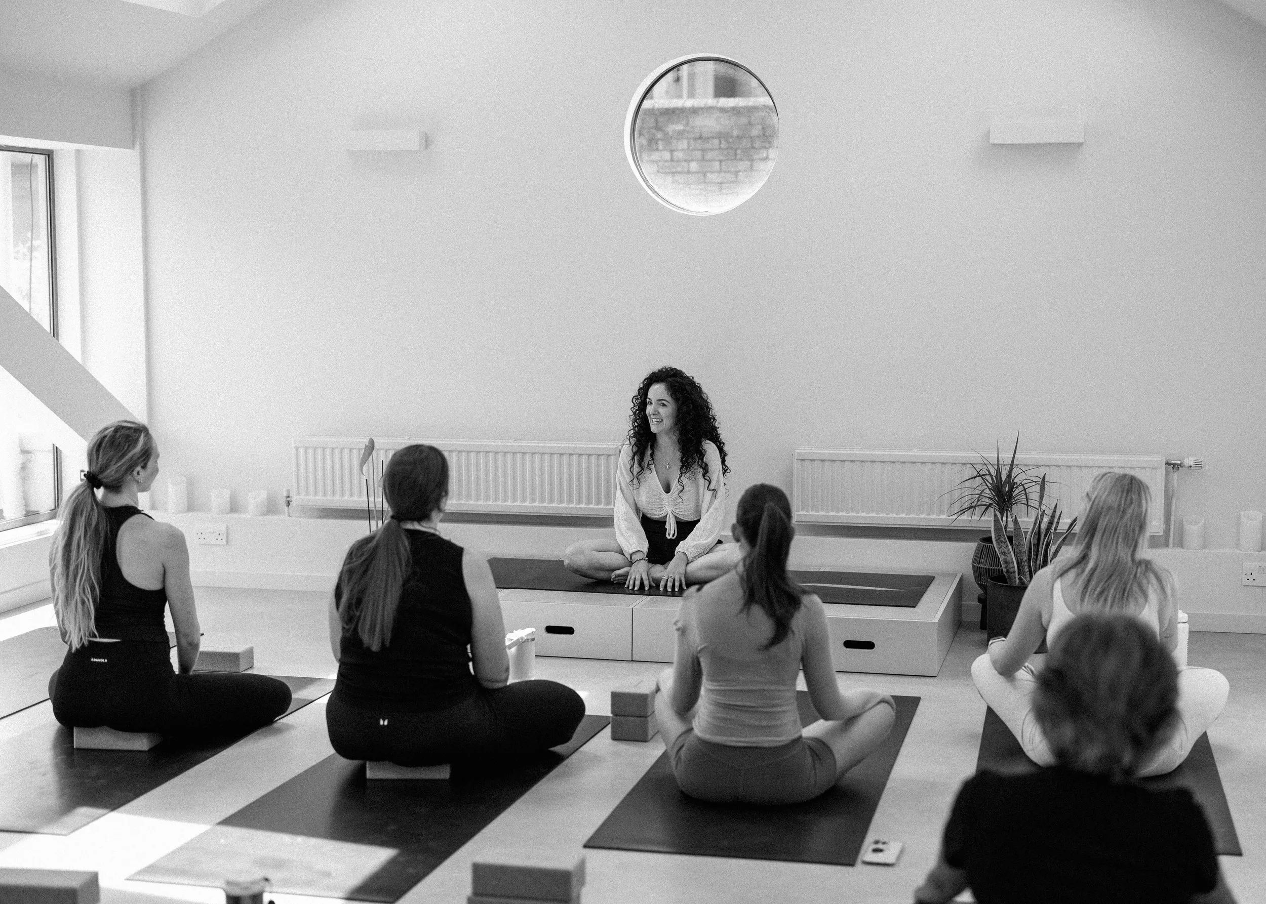 Katy Wickings teaching a Qigong class