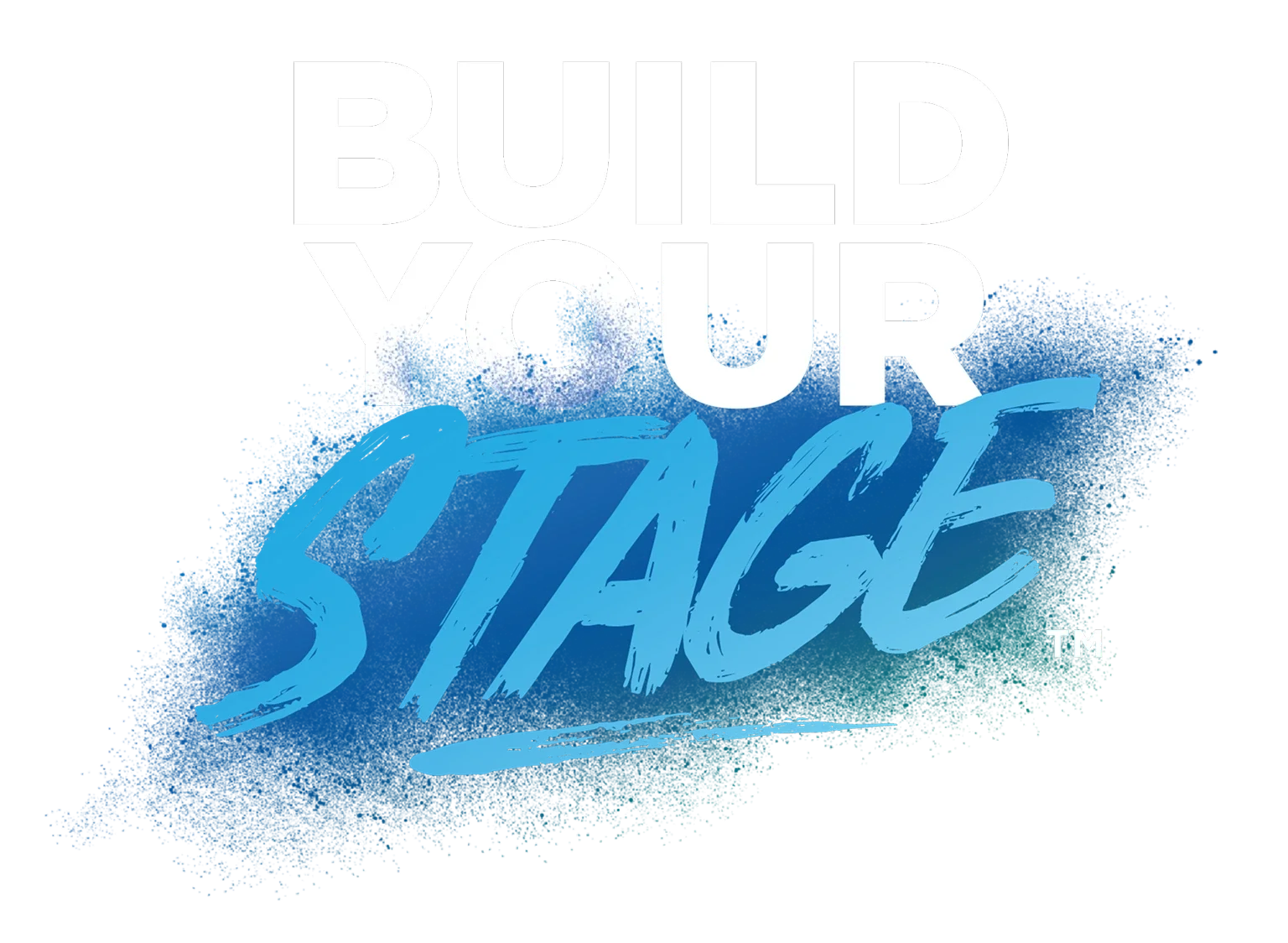 Text logo reading 'Build Your Stage' with stylized blue background.