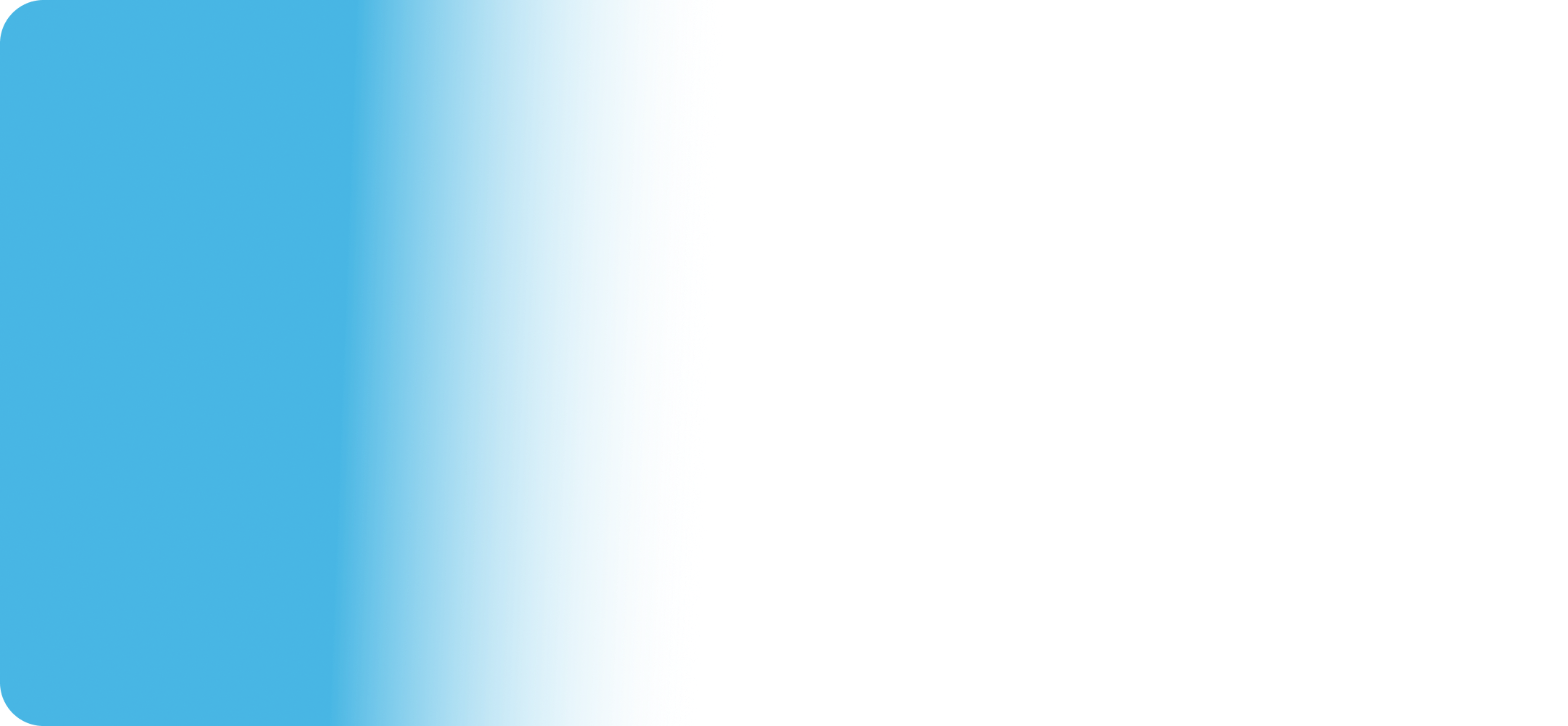 Gradient background transitioning from blue on the left to white on the right.