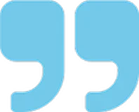 Blue quotation mark icon