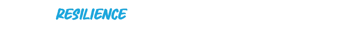 Text with the words 'RESILIENCE' and additional text in black.
