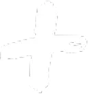 Silhouette of a plus sign or cross