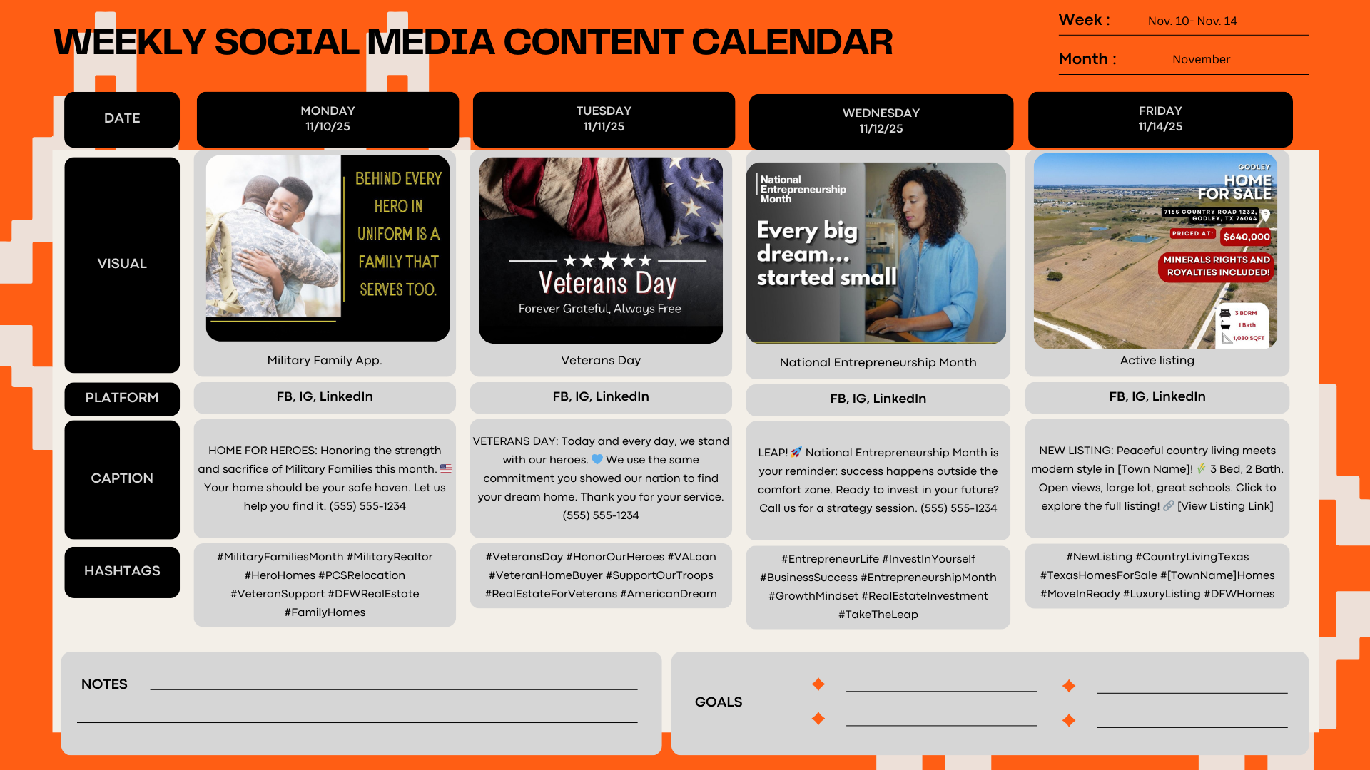 Monthly Content Starter