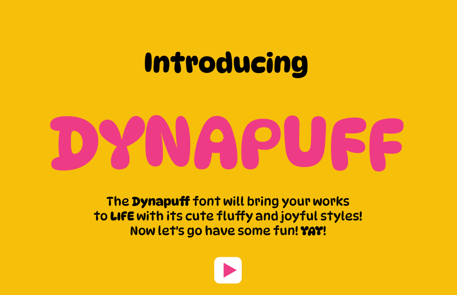 Type Specimen Dynapuff Font