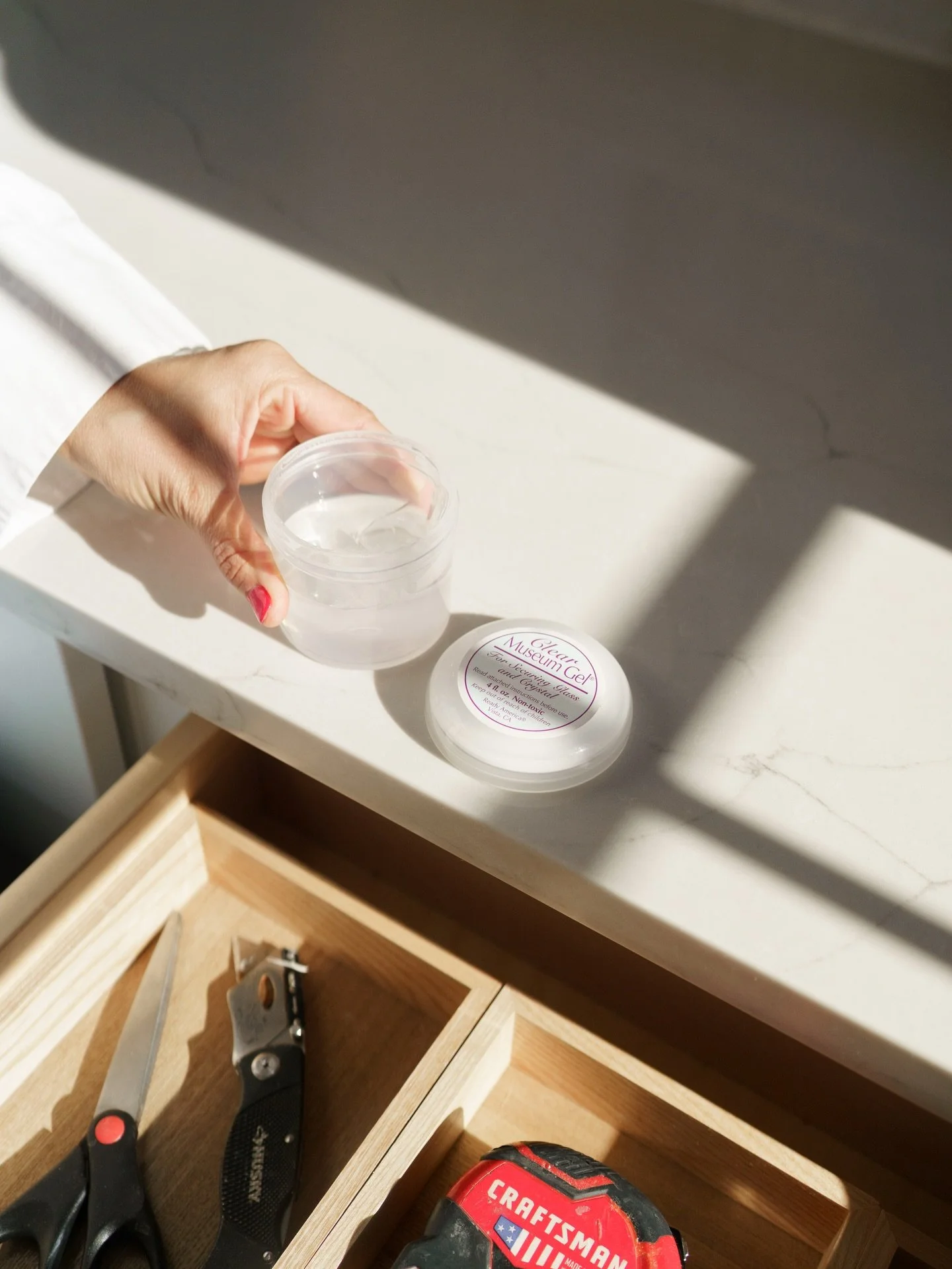 Product highlight ✨ Museum Gel

A small piece on each corner of your drawer inserts keeps them secure and in place. No shifting or sliding!

It instantly gives your drawer a custom, built-in feel.