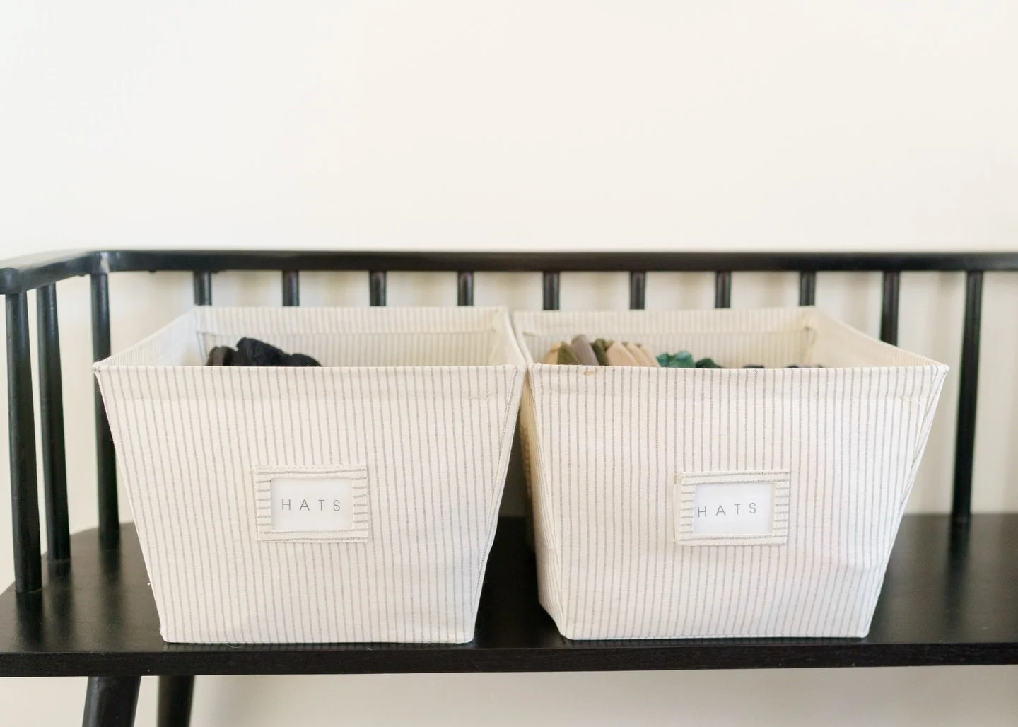 Hat organization 🤍 Color coding keeps everything easy to see, grab, and maintain.