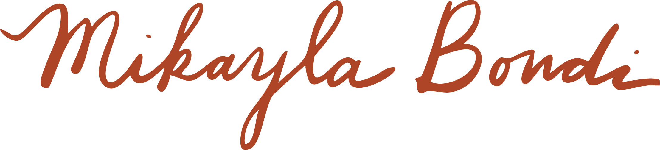 Stylized signature of Mukayla Pundi in brown script font.