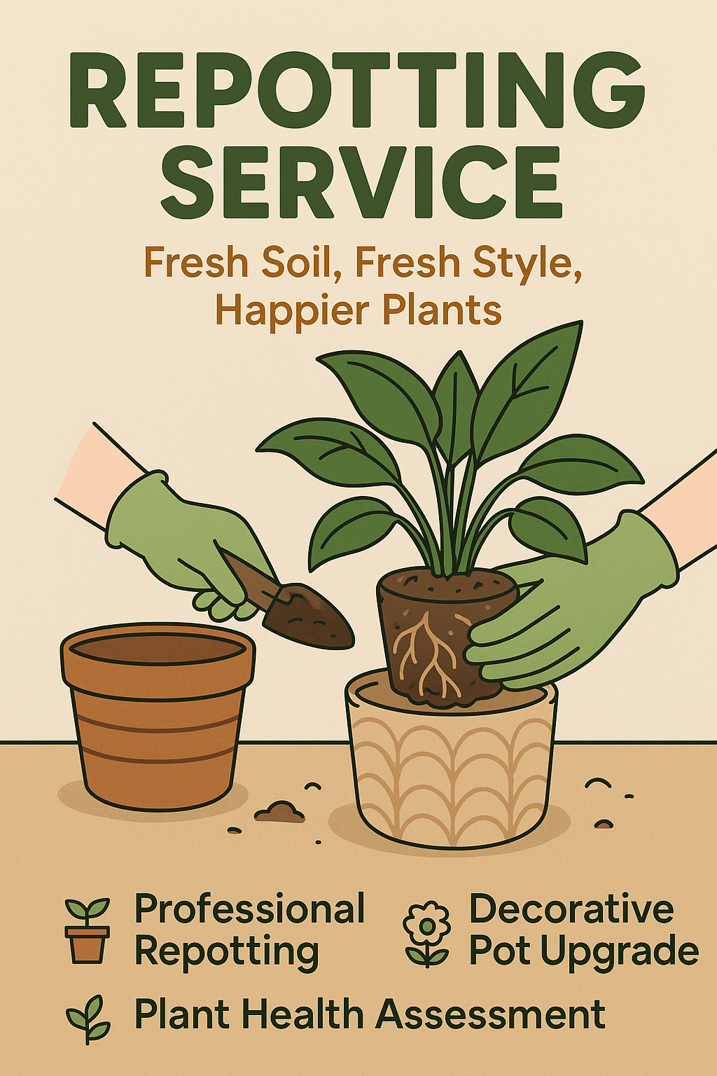 Repotting Service – Fresh Soil, Fresh Style, Happier Plants