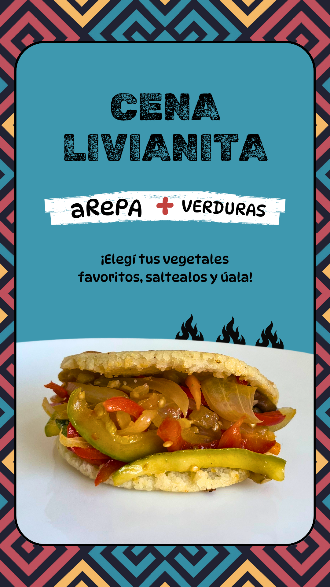 Arepa + verduras salteadas.png