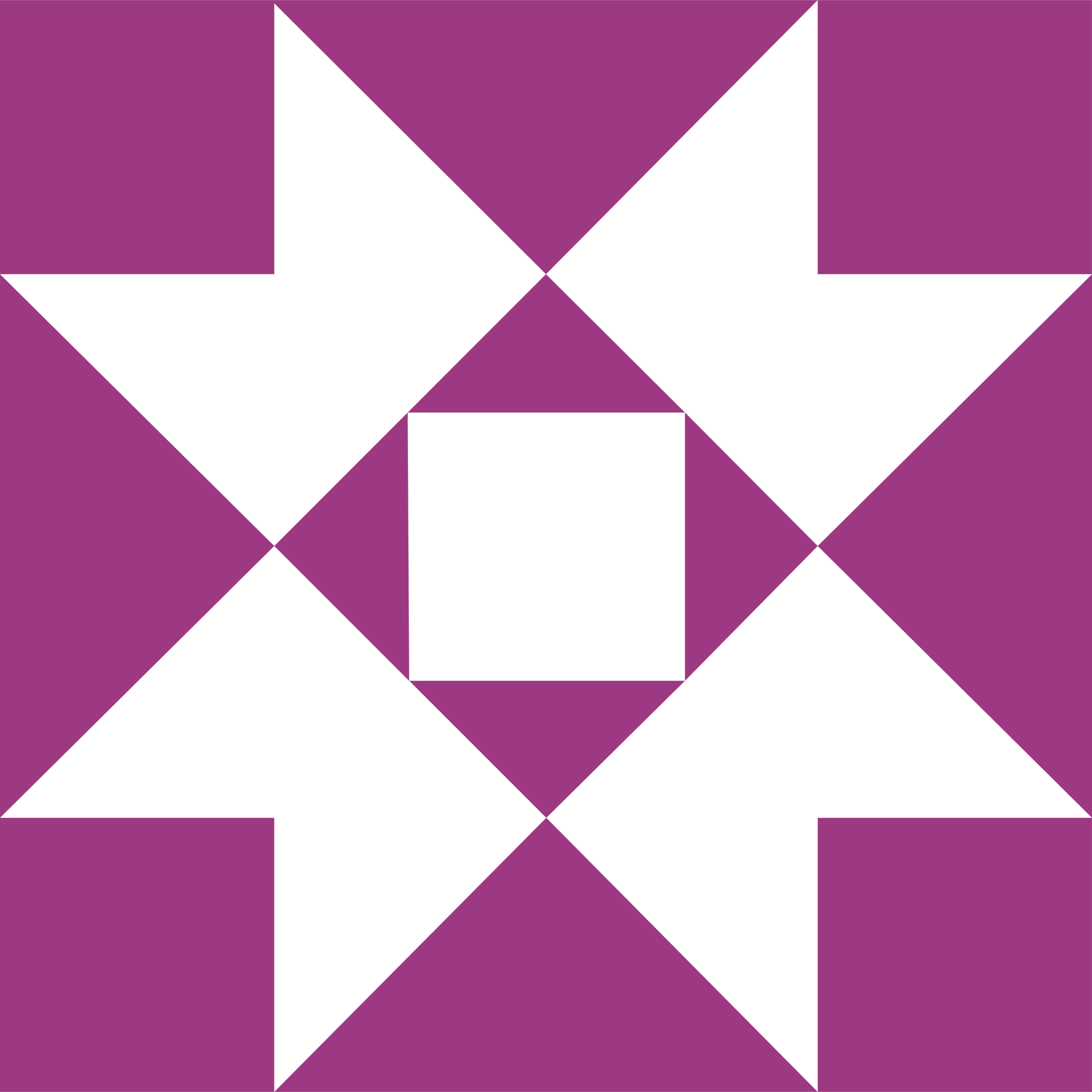 A stylized black and purple geometric tiger face showing sharp angular lines, with the purple sections forming the background and parts of the face and the black sections defining the facial features.