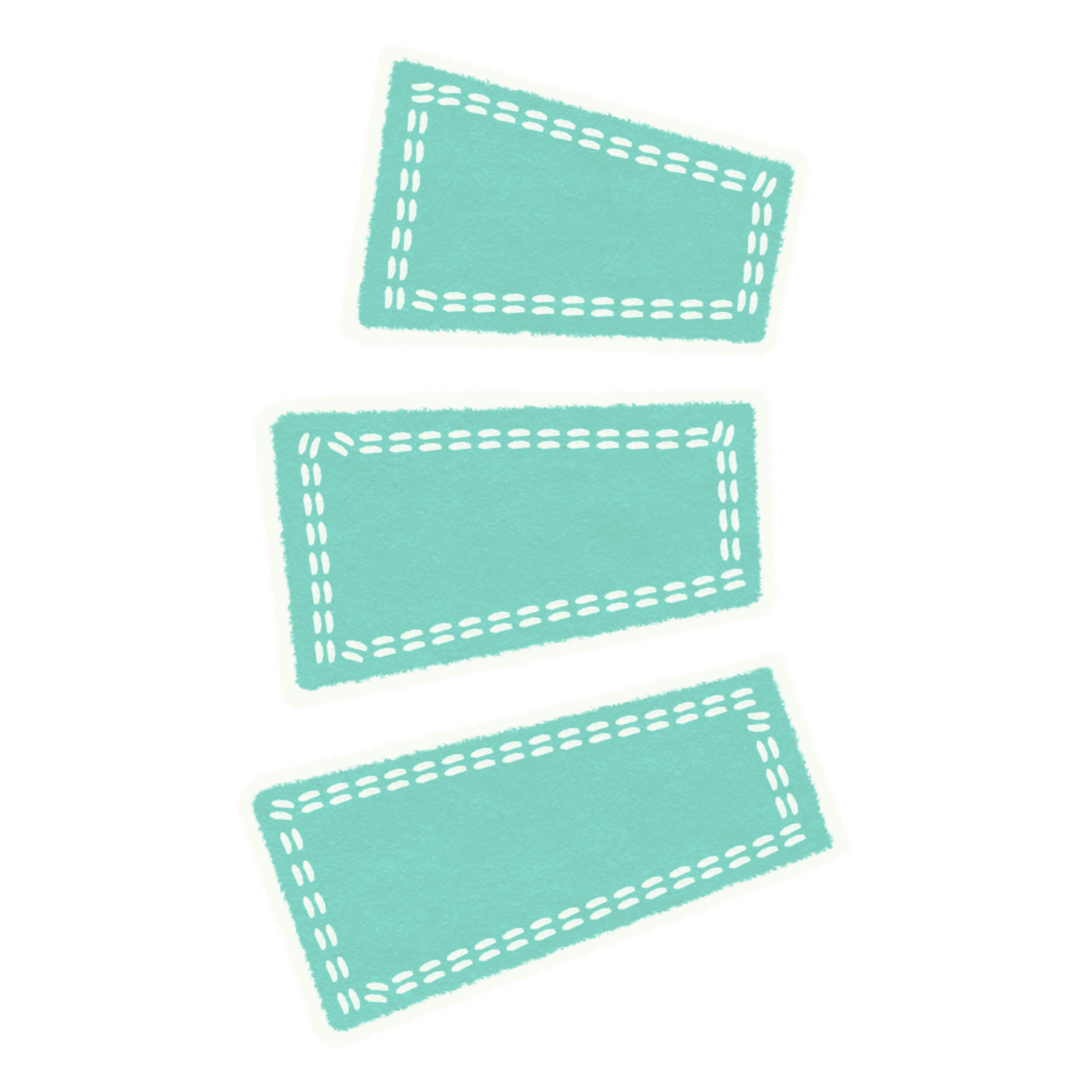 A digital illustration of a light blue face mask with white stitched edges, presented against a black background.
