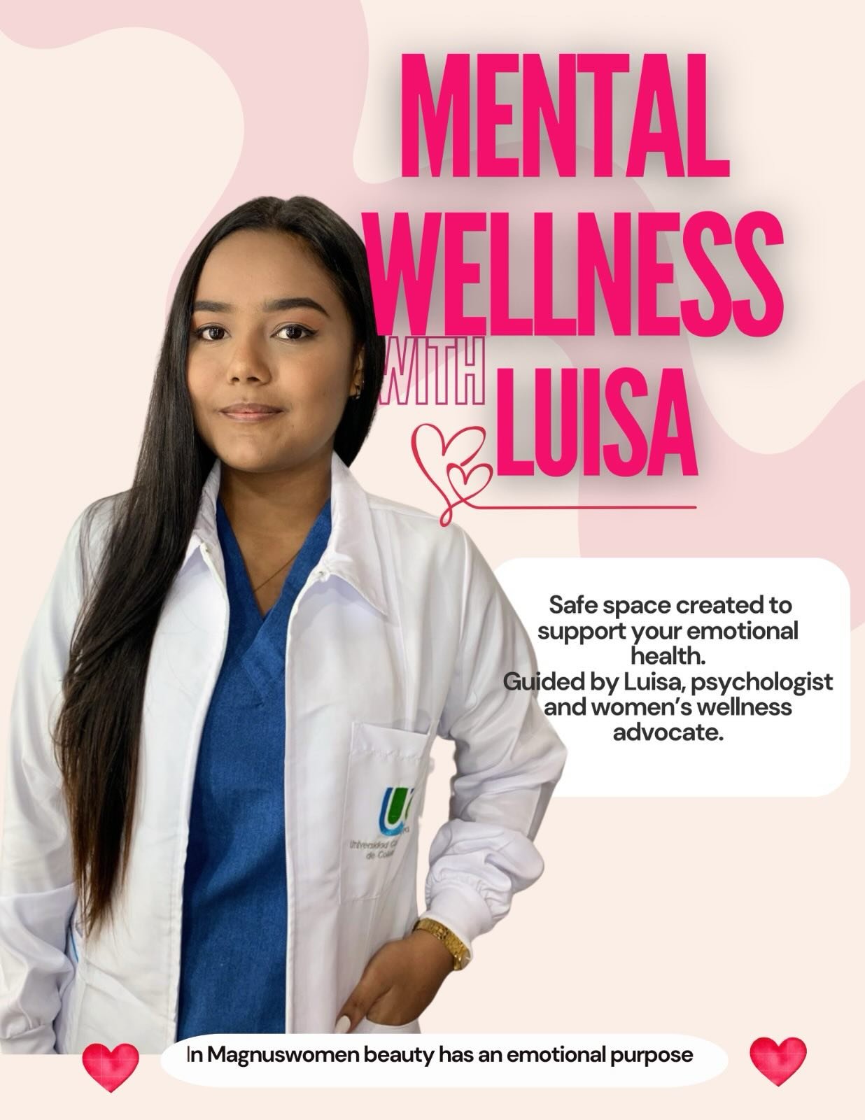 Guess what&hellip; 👀💄✨
At MAGNUSWOMEN 💋💖🌸 we are SO excited to share something special with you 🫶🧠✨

We officially have our doctor on board 🤍👩&zwj;⚕️✨
Meet the sweetest soul, Luisa 🌷💫
An adorable psychologist from the Universidad Cooperati