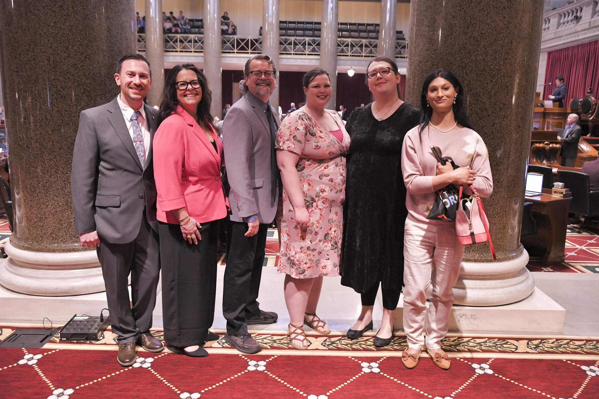 IN•TACT Advocates as special guests of Rep. Bush under the Equality Pillar of the State of Missouri House of Representatives with (Left to Right) Keith Rose, Rep. Elizabeth Fuchs, Rep. Gregg Bush